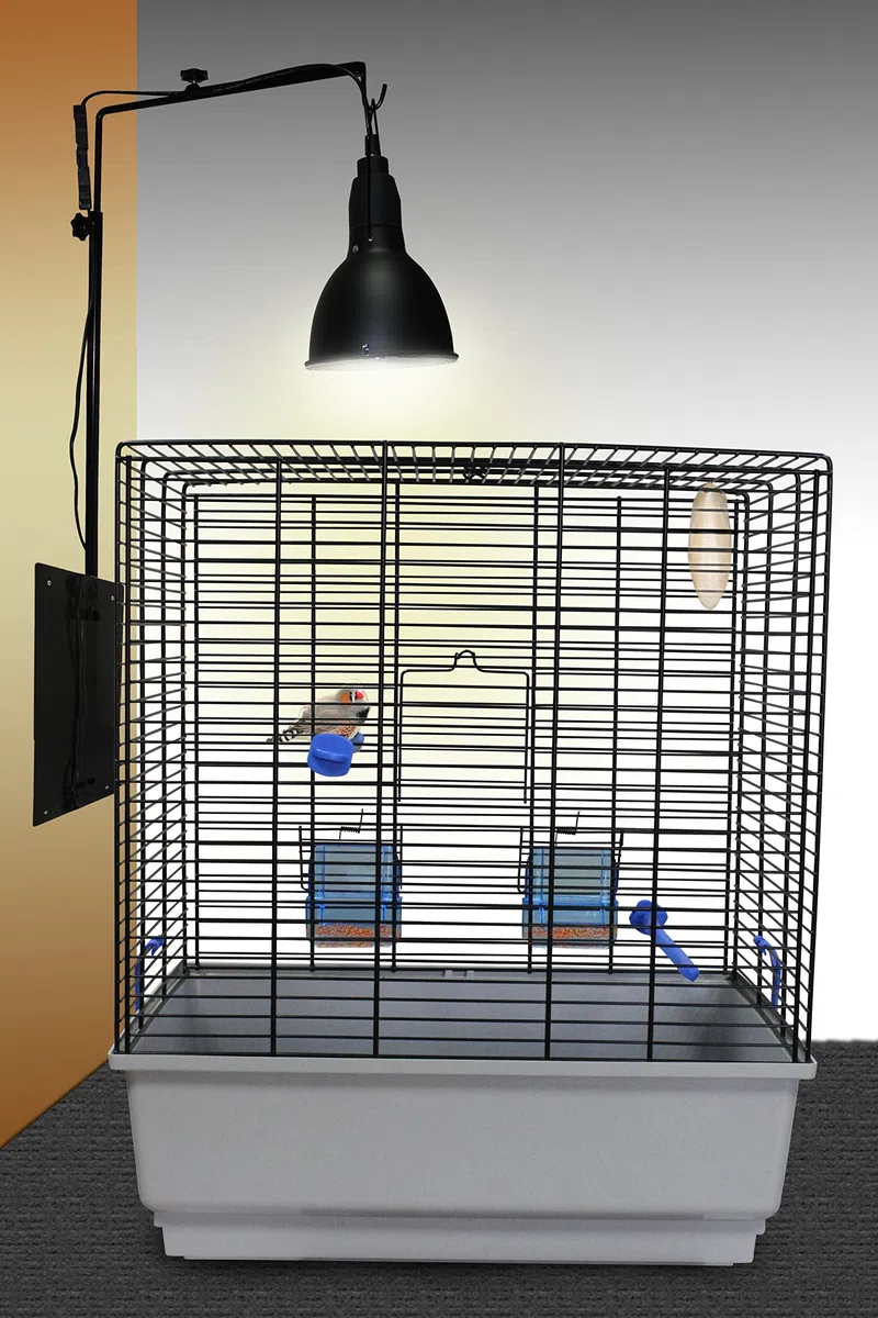 Lucky Reptile Bright Sun UV Bird - 70W Sistema lámpara de halogenuros metálicos para Bases E27 - Lámpara Espectro de luz de día para pájaros - Radiador UVA y UVB - Luz sin centelleo para pájaros