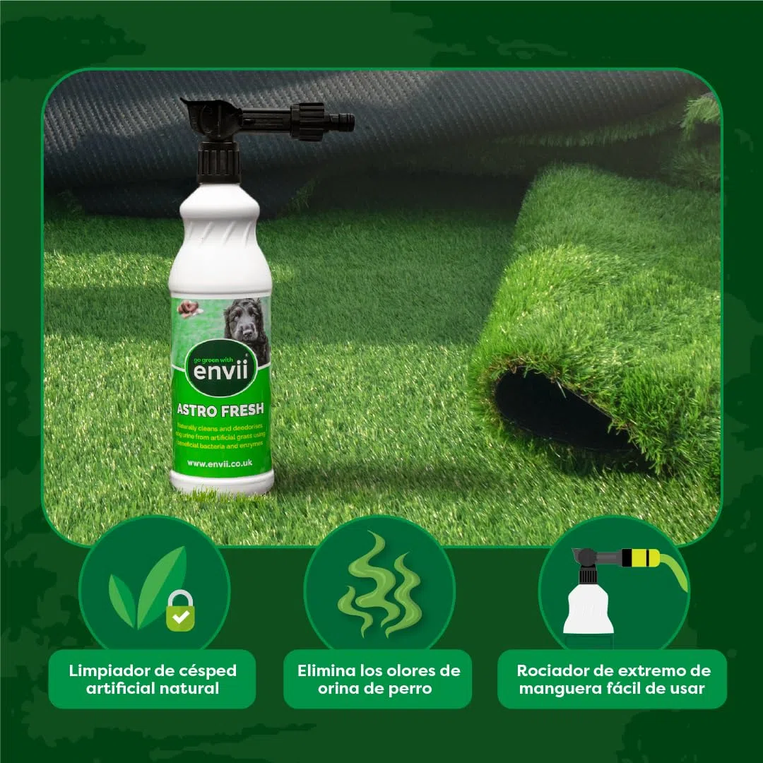 envii Astro Fresh - Limpiador de Césped Artificial y Eliminador de Olores de Orina de Perro, Seguro para Mascotas, Fácil de Aplicar, 1 Litro - Cubre hasta 150 m²
