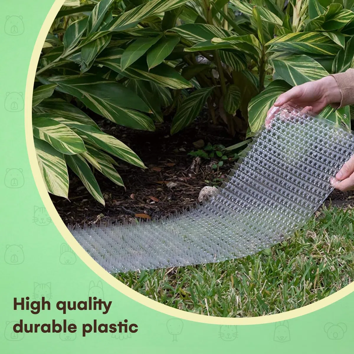 Homarden Alfombrilla disuasoria para Gatos al Aire Libre: Dispositivos de Alfombrilla para Mantener alejados a los Gatos, 16 x 13 Pulgadas, Paquete de 6