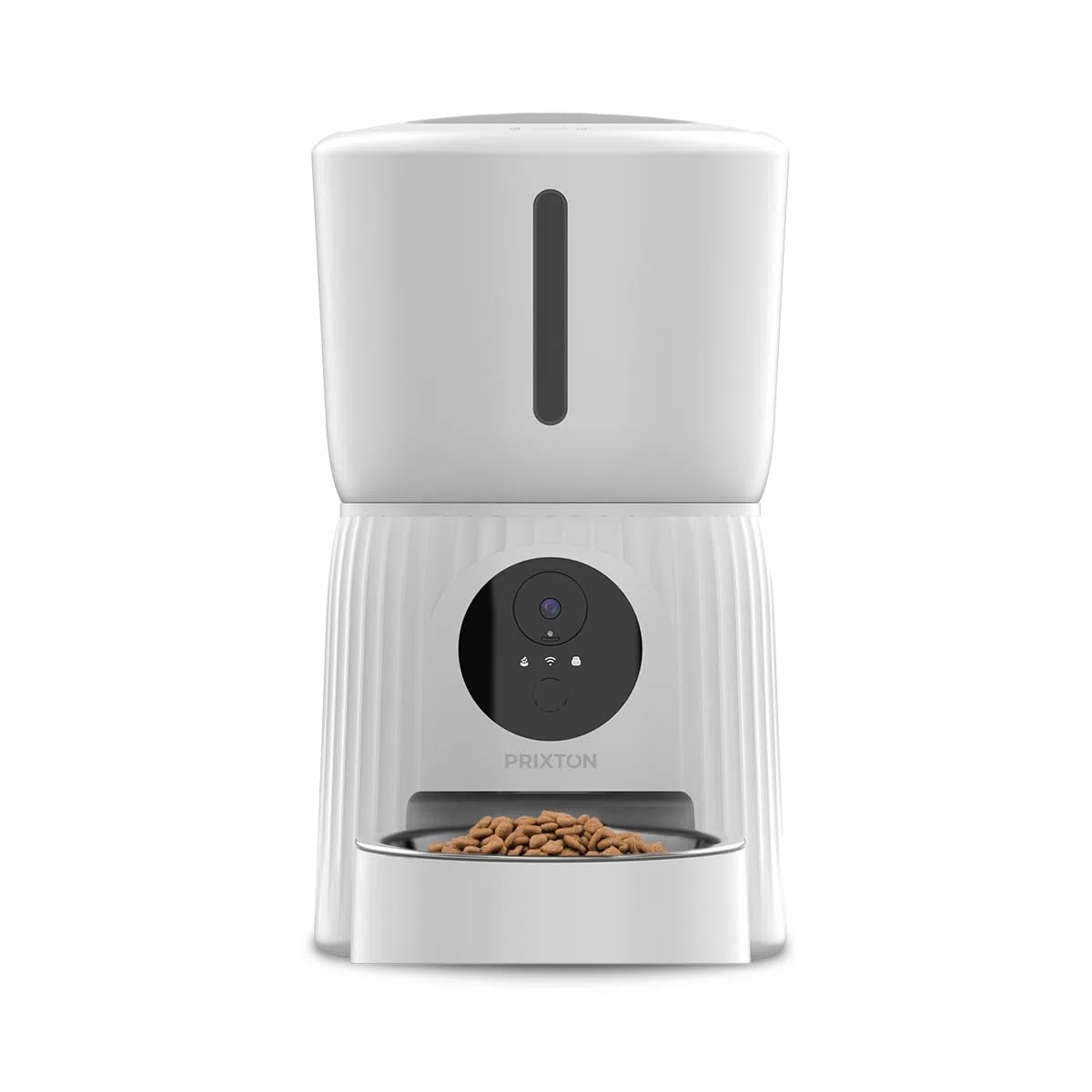 PRIXTON Comedero Inteligente para Mascotas Automatic Pet Feeder FF100 con WiFi, Cámara Full HD 1980x1080P, Depósito de 4L, App móvil, Programable, Audio Bidireccional, Grabación de Voz