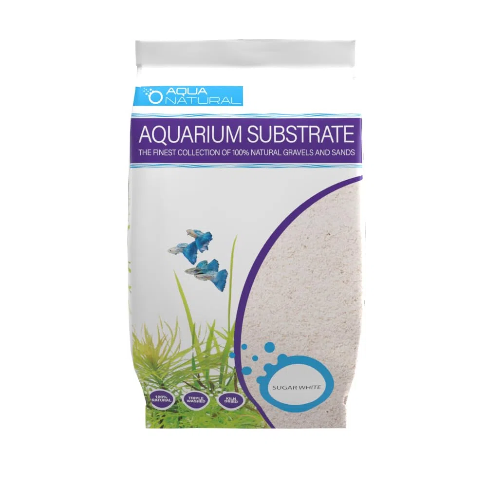 Aqua Natural Sugar - Sustrato de Arena Blanca 4,5 kg para paisajismo acuático, acuarios, viveros y terrarios, Color Negro