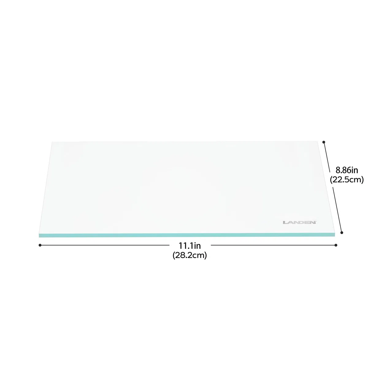 Landen Tapa de Acuario de Cristal Transparente de 4 mm de Grosor, Incluye 4 Clips para una colocación Segura, 282 x 225 mm, Adaptada a CB303030, ARF30