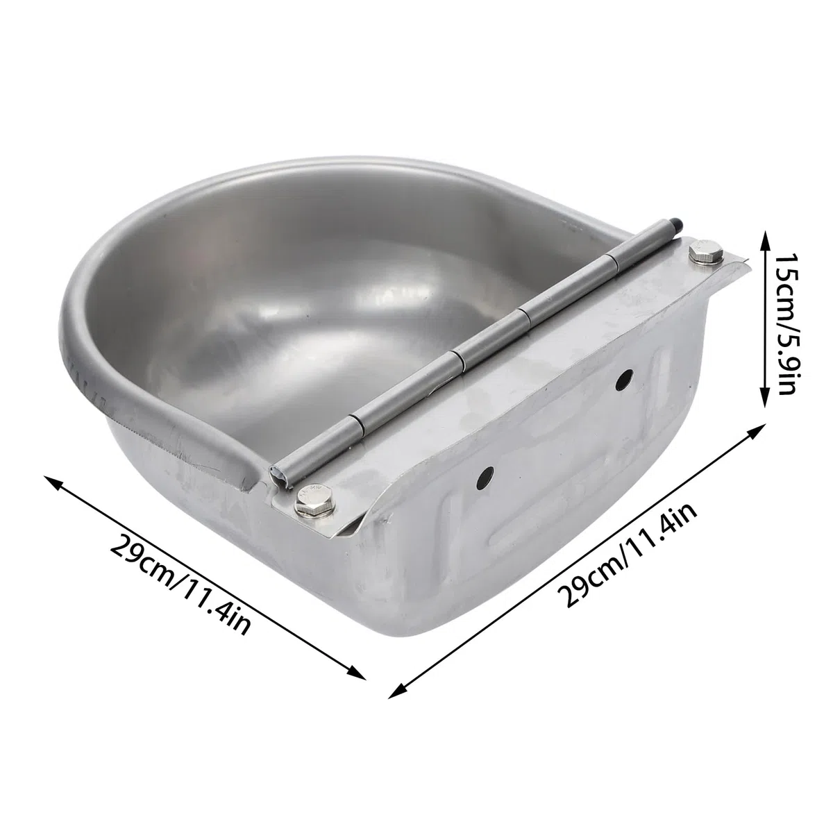 Greensen Bebedero Automático para Mascotas 4 L, Cuenco de Acero Inoxidable con Válvula de Flotador para Perros, Gatos, Caballos y Cabras – Bebedero Automático con Depósito Grande y Diseño Resistente