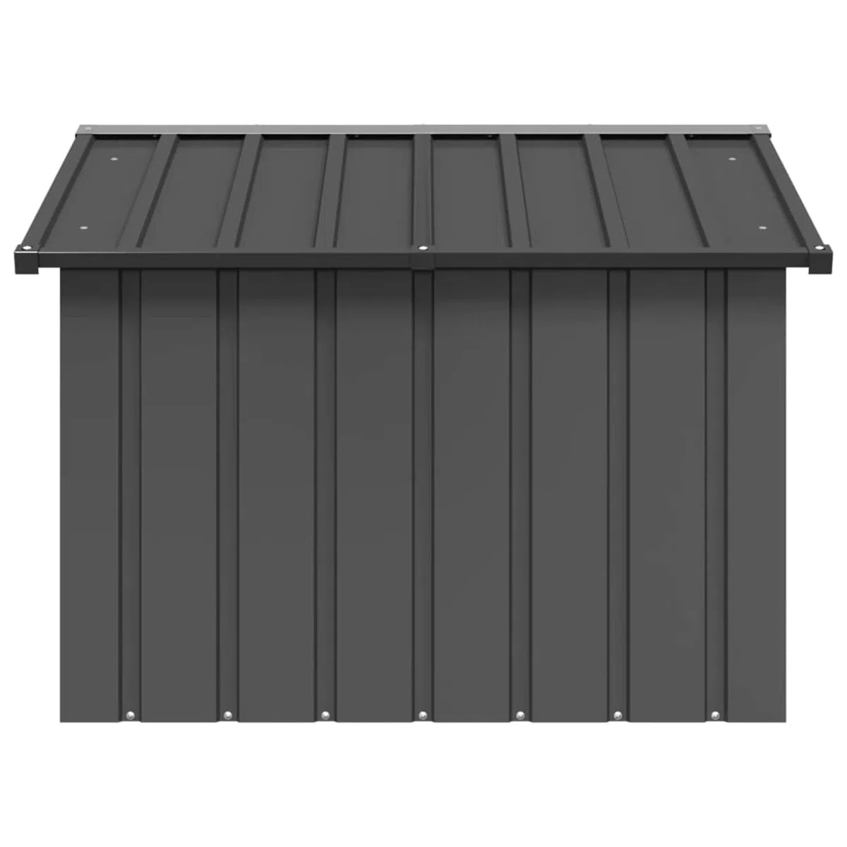 IKAYAA Caseta para Exteriores Grande, Caseta para Perros Acero Galvanizado 116.5 x 103 x 81.5 cm Antracita