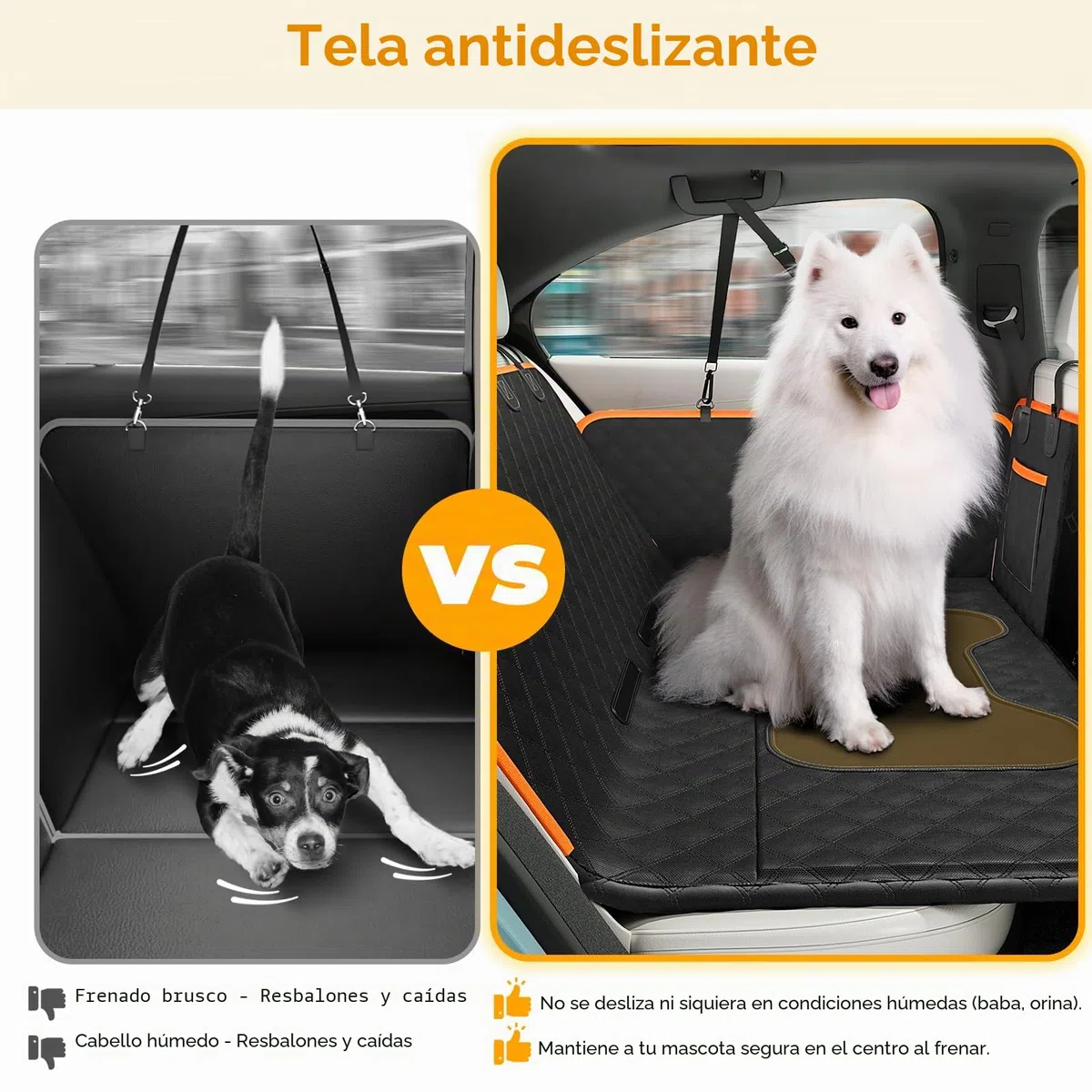 Pecute Extensor de Asiento de Coche para Perros,Funda de Asiento Trasero para Mascotas, para Viajes por Carretera,Almacenamiento en el Coche,Adecuado para SUV y Camiones,hasta 180 kg