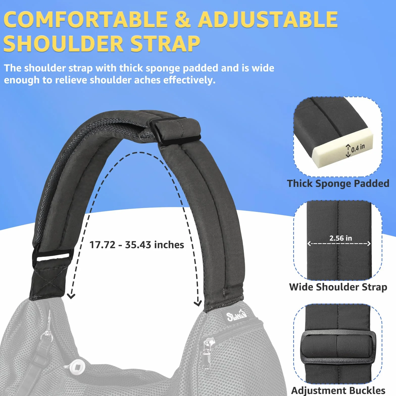 SlowTon Transportín para Perros, Correa Ajustable del Hombro para Perros Pequeños, Bolsa De Transporte para Perros, Porta Mascotas con Bolsillo Frontal con Cremallera, Cinturón De Seguridad