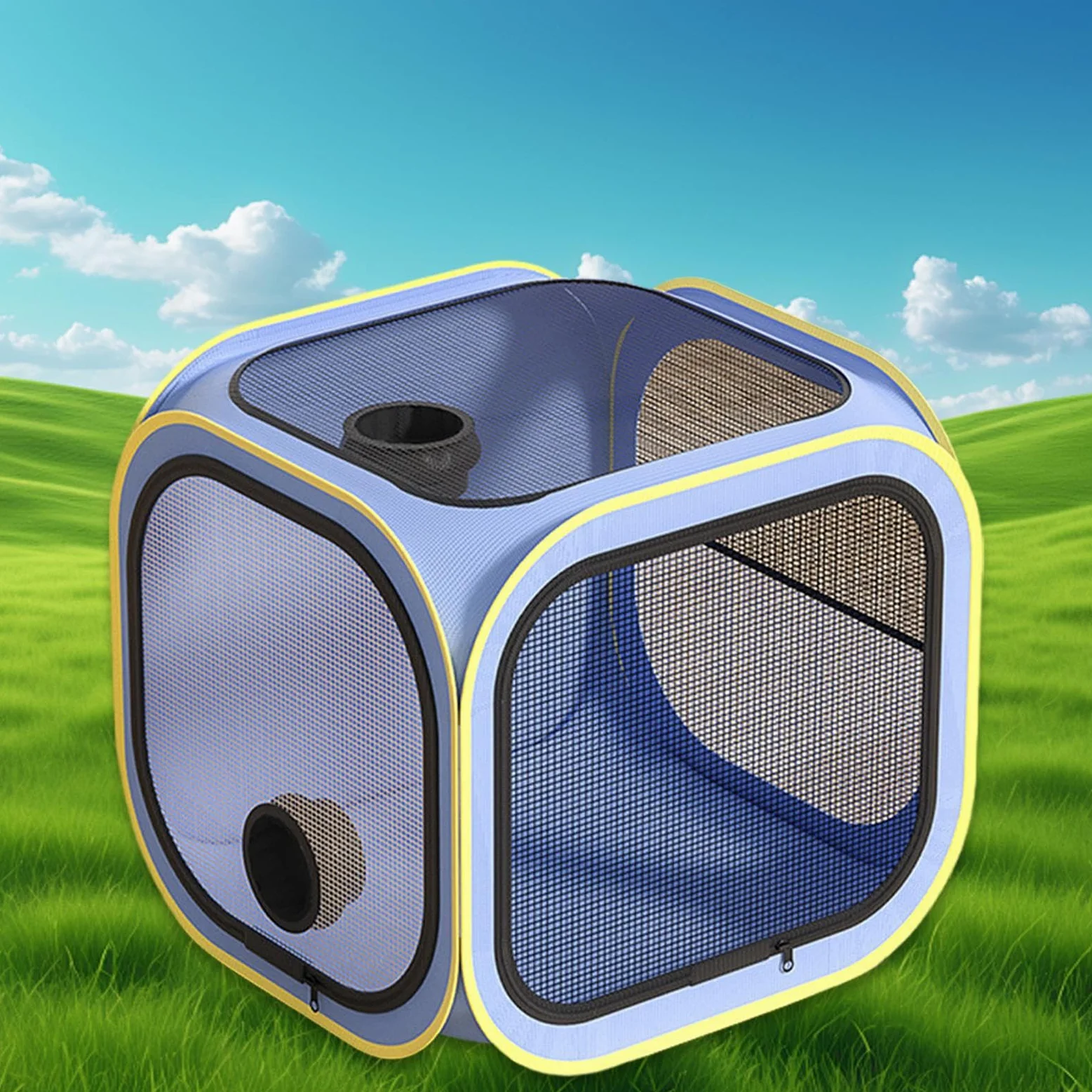 Secador para Perros En Caja - Jaula De Aseo - Secador Portátil Jaula Antipelo para Gatos Perros Cachorros