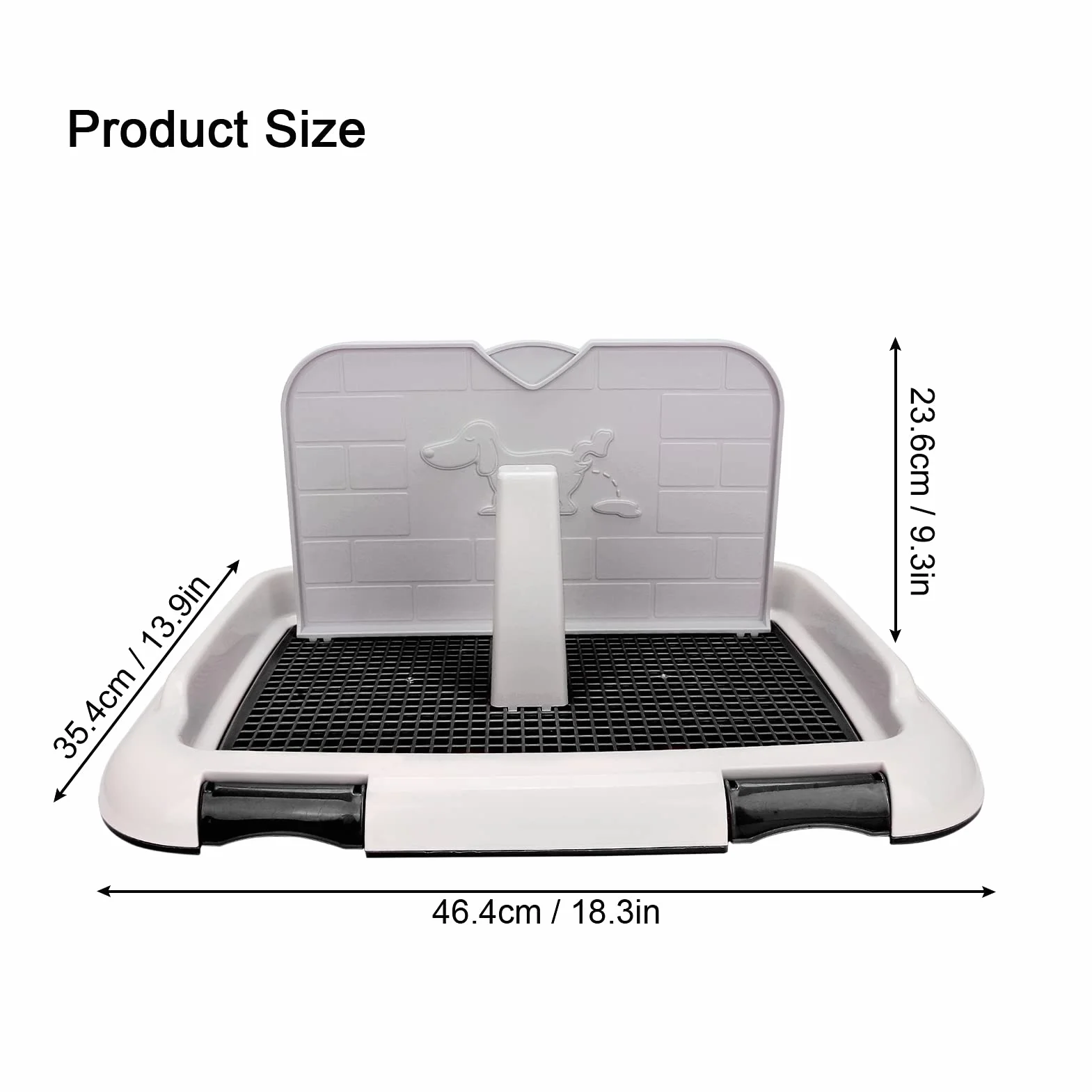 Inodoro para Perros, Inodoro para Entrenamiento de Cachorros en Interiores, Cerca para Ir Al Baño para Gatos, Bandeja para Orinar Programada para Perros, Caja de Arena para Inodoro para Perros(Negro)