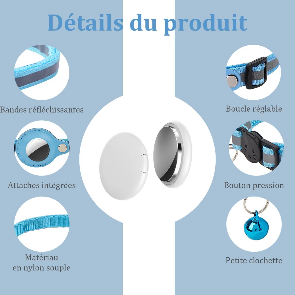 Collar GPS Gato, GPS para Gatos sin suscripción, Posicionamiento Auxiliar, Historial de ubicaciones con Sistema Antiestrangulamiento, Compatible con Los Sistemas iOS y Android