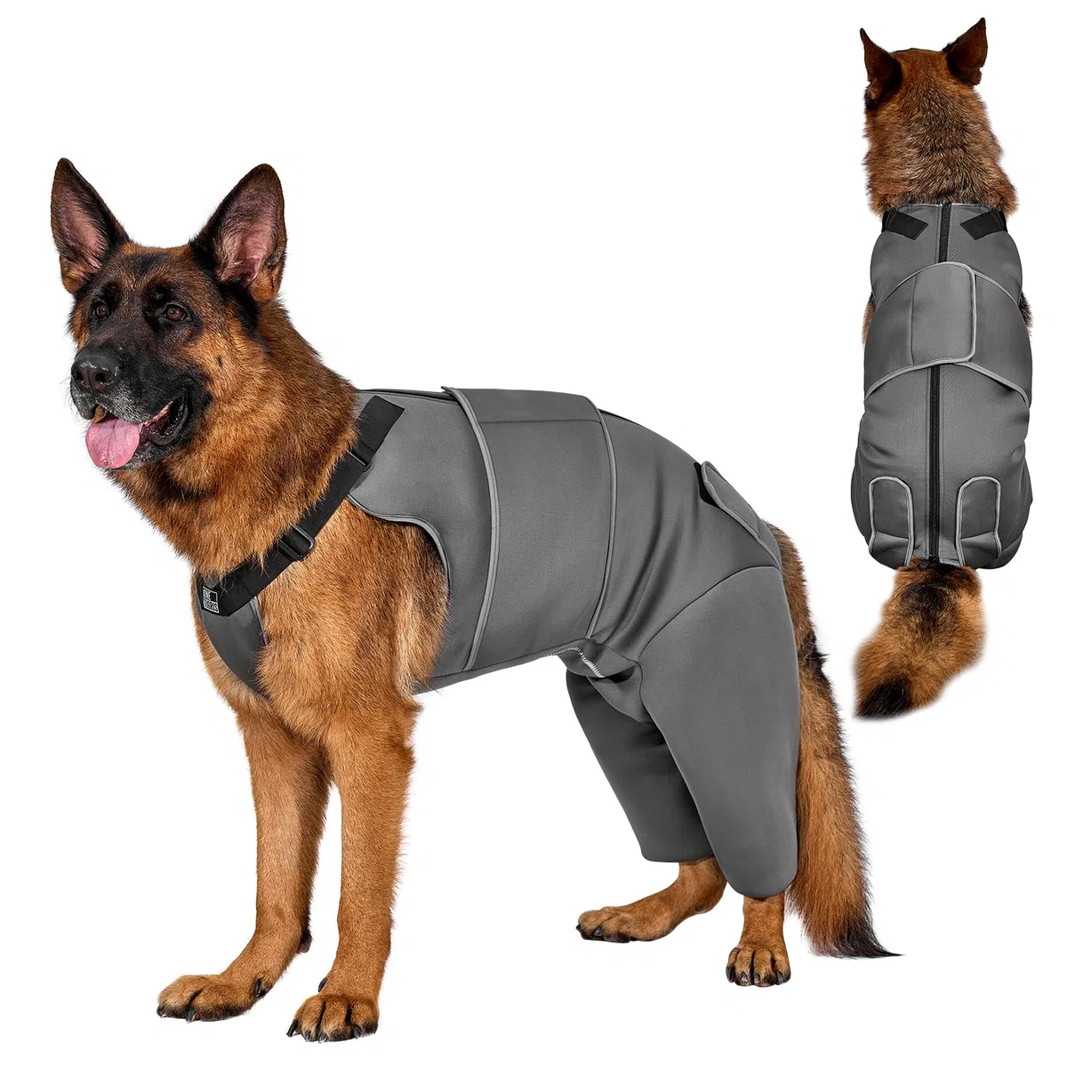 OneTigris Body para perros después de la cirugía, para perros después de la castración, con correas ajustables, suave protección contra fugas para perros o perras, cuerpo para perros pequeños