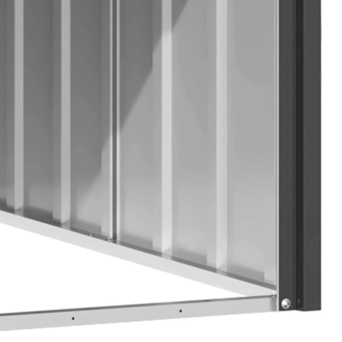 IKAYAA Caseta para Exteriores Grande, Caseta para Perros Acero Galvanizado 116.5 x 103 x 81.5 cm Antracita