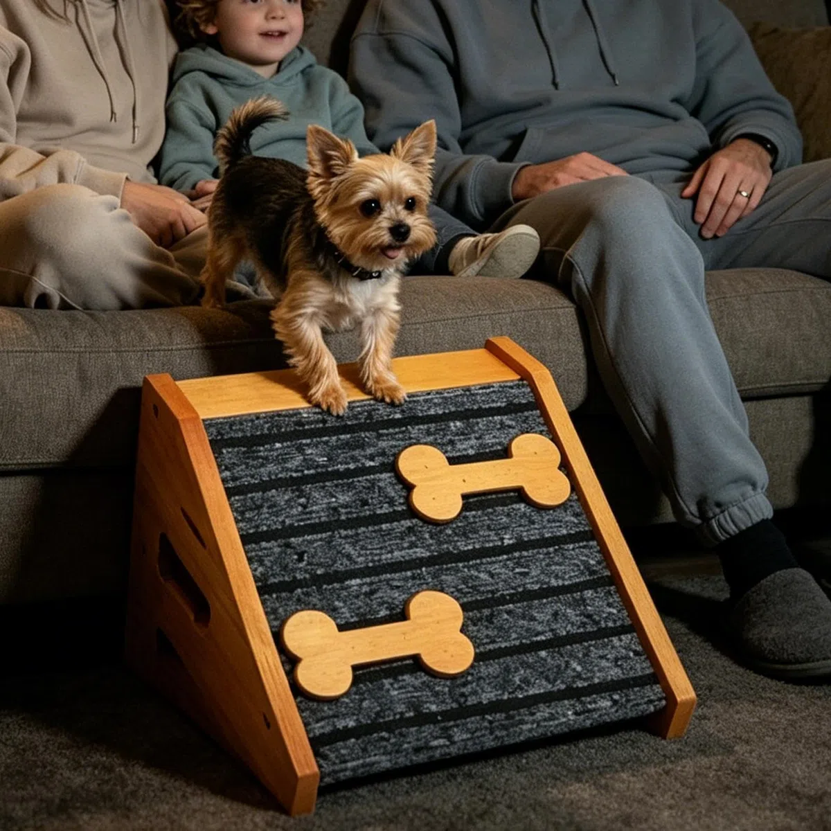 Rampa para Mascotas de tamaño pequeño | Escalera de Madera con Superficie Antideslizante,Rampa para Mascotas con Almohadilla De Fieltro,para Cama sofá Dormitorio Interior Exterior