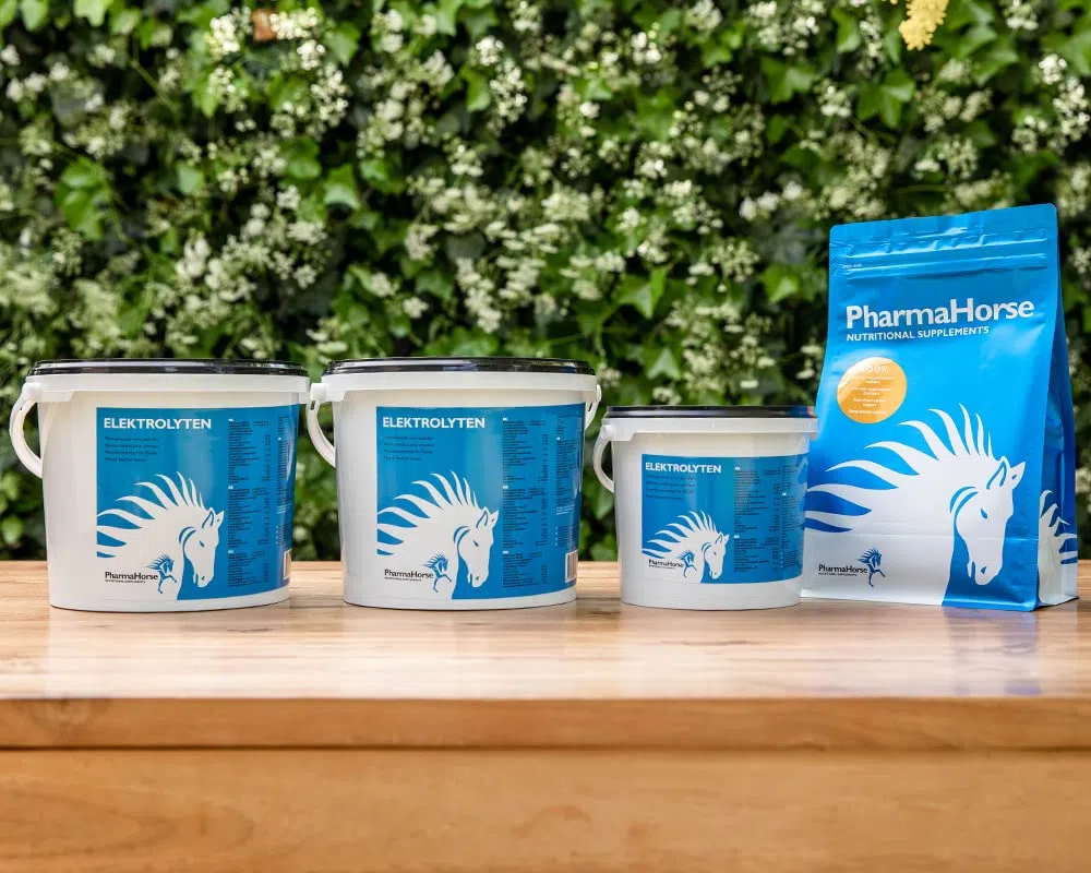 PharmaHorse Électrolytes Cheval | Bonne hydratation| Sels minéraux pour Cheval | Le fonction musculaire & nerveuse | Human Grade Quality | 1000 grammes
