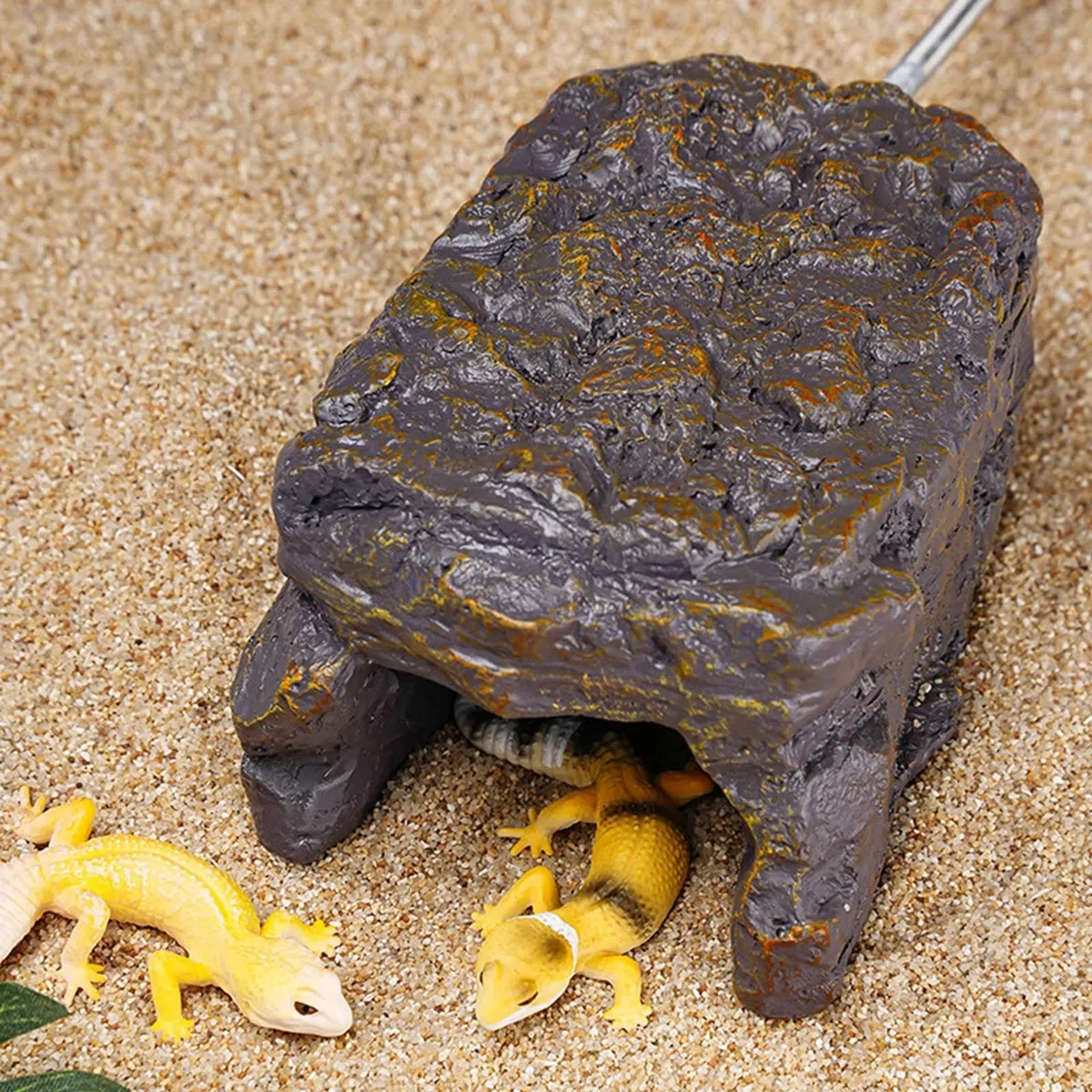 Roca calentada para Tanque de Serpientes, Roca Oculta de Reptiles, y Roca calentadora de Serpiente, Roca calentada Ajustable para terrario, Etapa de calefacción de Reptiles y Cueva,