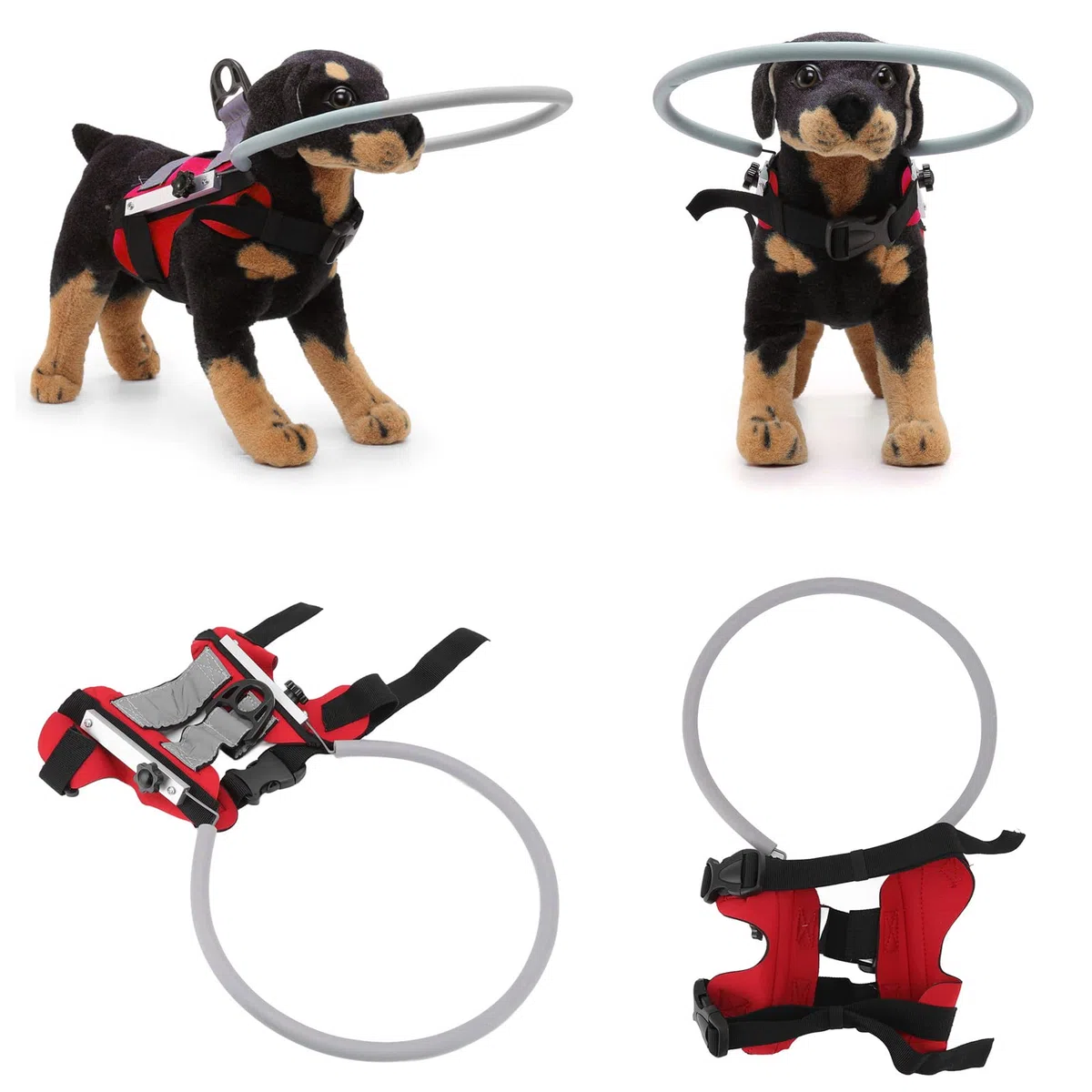 Pet Blind Halo Práctica Prevención de Colisiones, Arnés Ligero de Halo Ciego con Efecto Reflectante para Perros Ciegos Gatos, Disponible para Cualquier Cachorro con Discapacidad Visual (S Diámetro