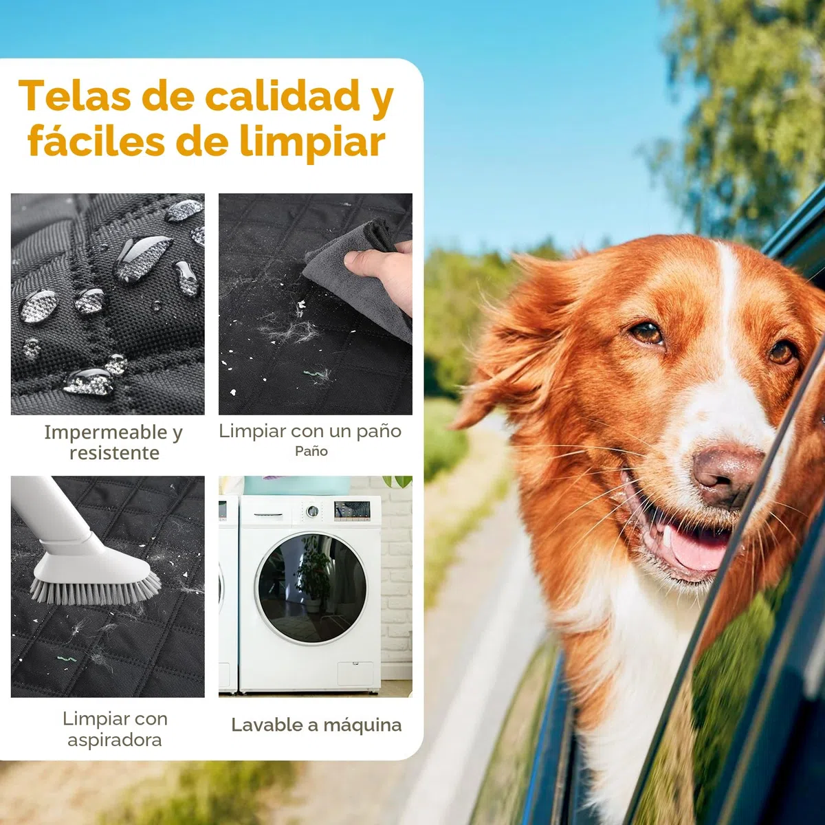 Pecute Extensor de Asiento de Coche para Perros,Funda de Asiento Trasero para Mascotas, para Viajes por Carretera,Almacenamiento en el Coche,Adecuado para SUV y Camiones,hasta 180 kg