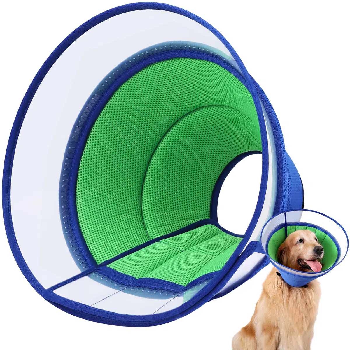Collar Isabelino Perro, Collar Isabelino Suave para Perro y Gato, Ajustable Collarin Perros para No Rascarse,Conos de Recuperación para Mascotas,Collar de Protección Postoperatoria para Perros(Size 8)