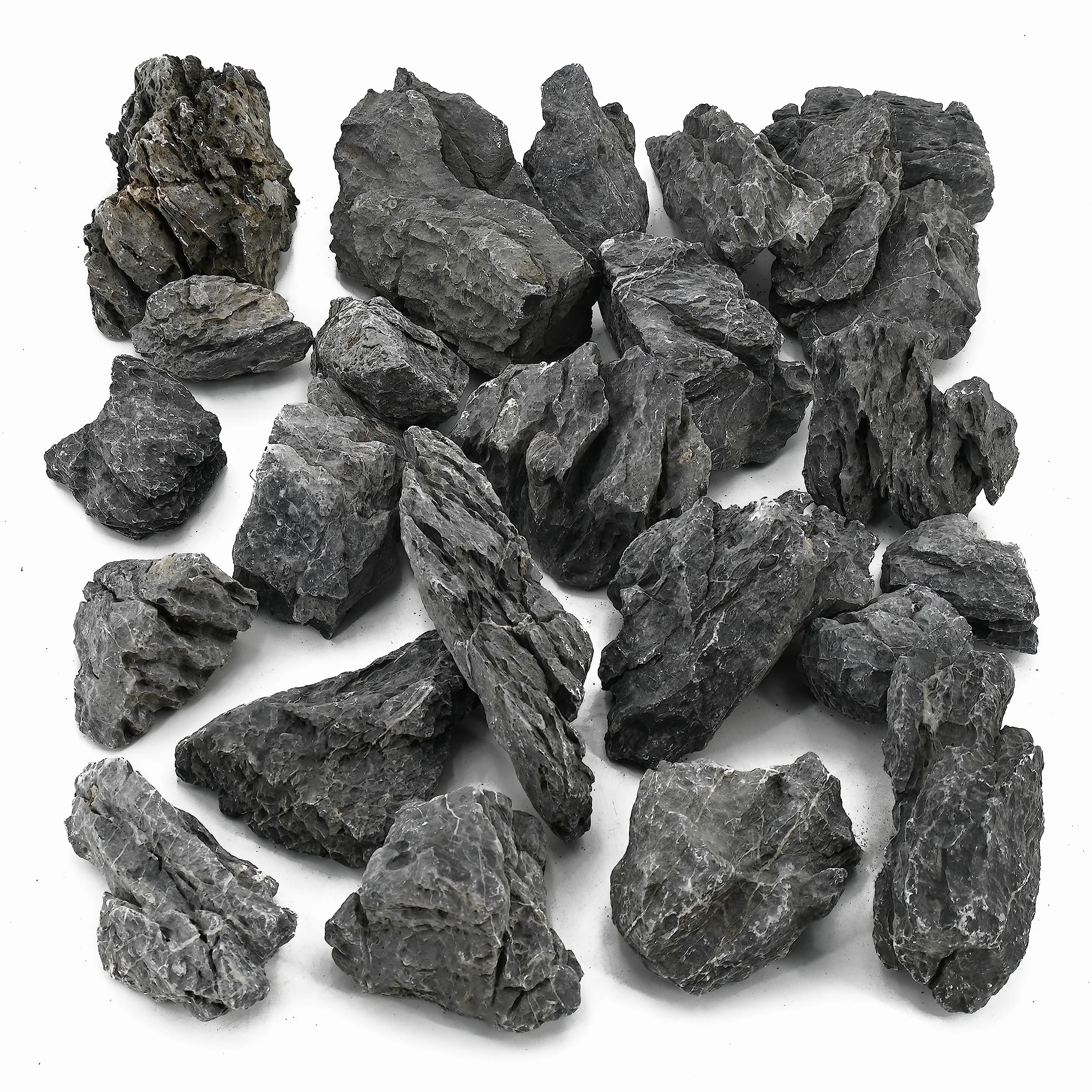 Unocho Piedras para Acuario Seiryu Rock 5kg Rocas Naturales Dragon Stone para paisajismo acuático decoración de Acuario pecera terrario jardín en Miniatura(7,5-20cm)