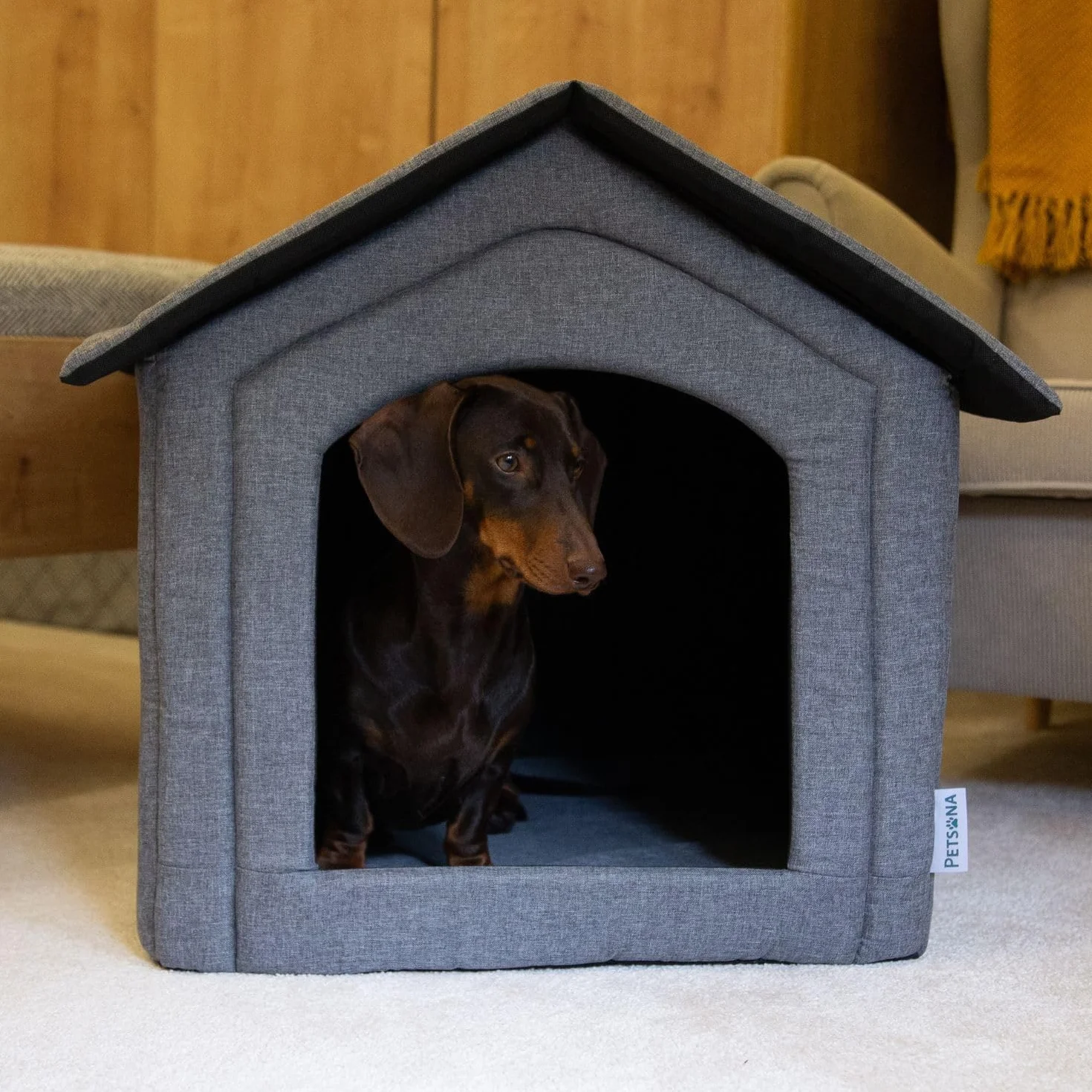 Caseta del Perro Perrera Plegable con Techo Desmontable Casa del Perro Cama Cueva del Gato Cama para Mascotas Tamaño XXL, Gris