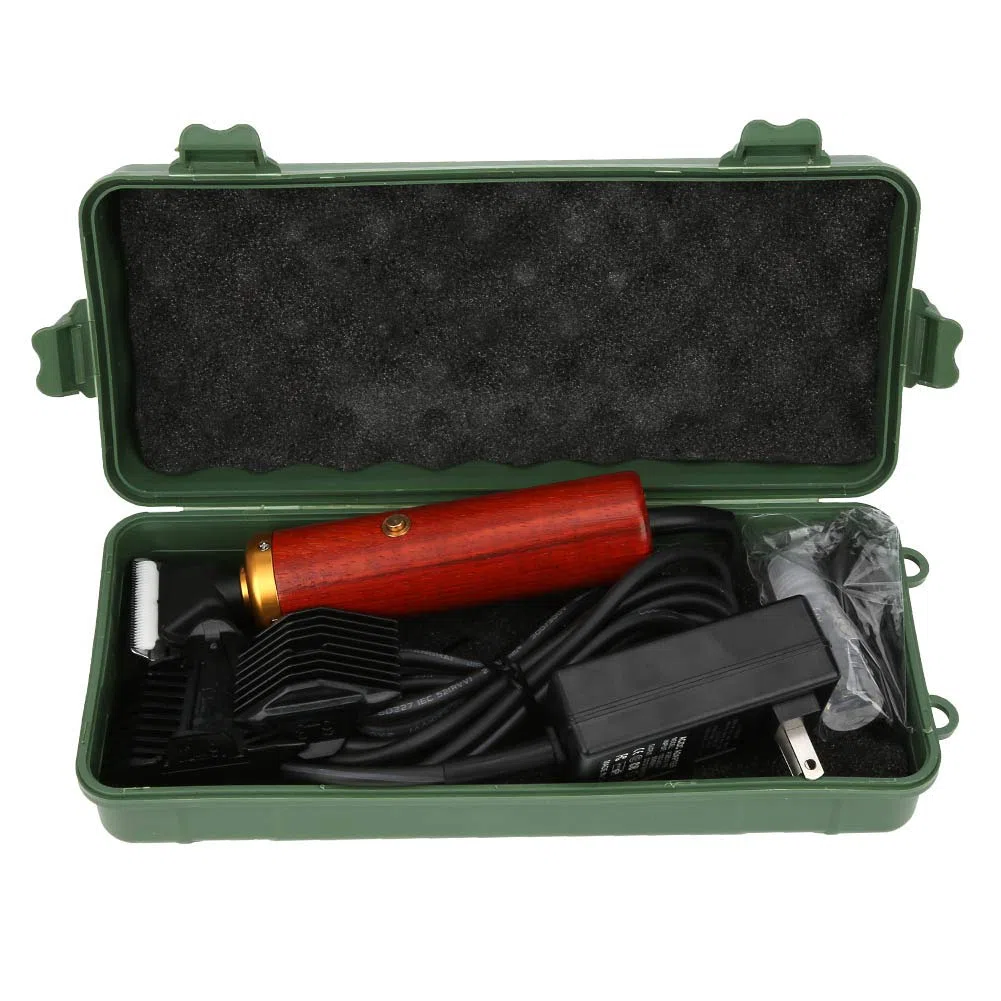 Pet Way Timmer Enchip en la Máquina de Rasurador de Cabello de Palo de Madera de Mascotas Máquina de Barbilla 55W para Preparación de Bricolaje en Casa (Enchufe de la UE)