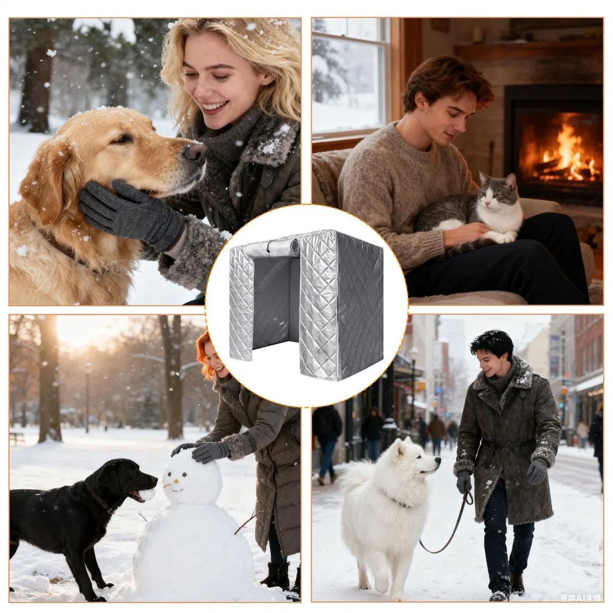 Cubierta para Jaula De Perro, Suministros para Mascotas Impermeables Protectores con Ventana Lateral Enrollable Transpirable, Cubiertas para Jaulas De Perro, para Uso En Interior Y Exterior