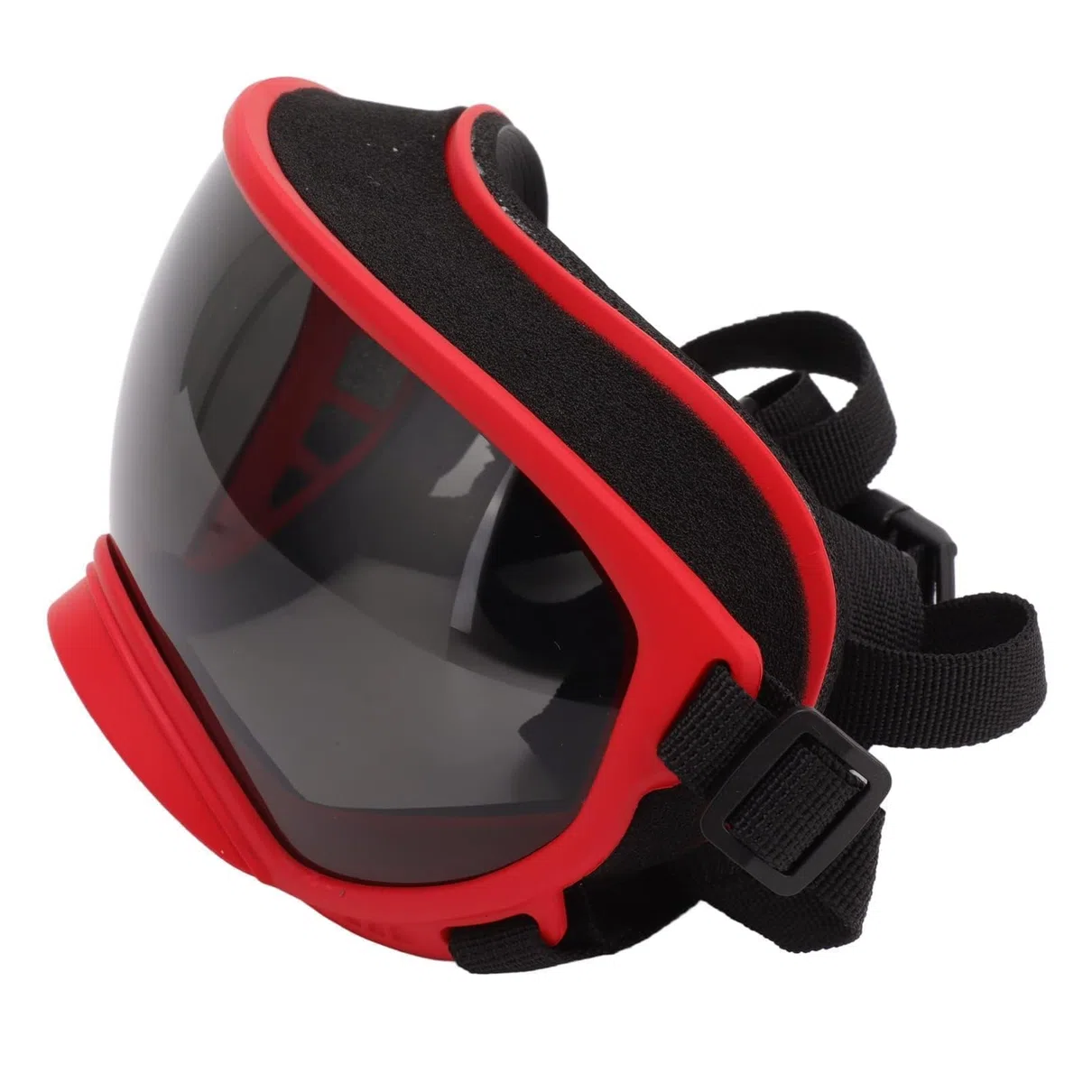 VBESTLIFE Gafas para Perros, a Prueba de Viento y Rayos Ultravioleta, Correa Ajustable, Gafas de Sol Duraderas para Perros Grandes (Montura Roja y Gafas Negras)