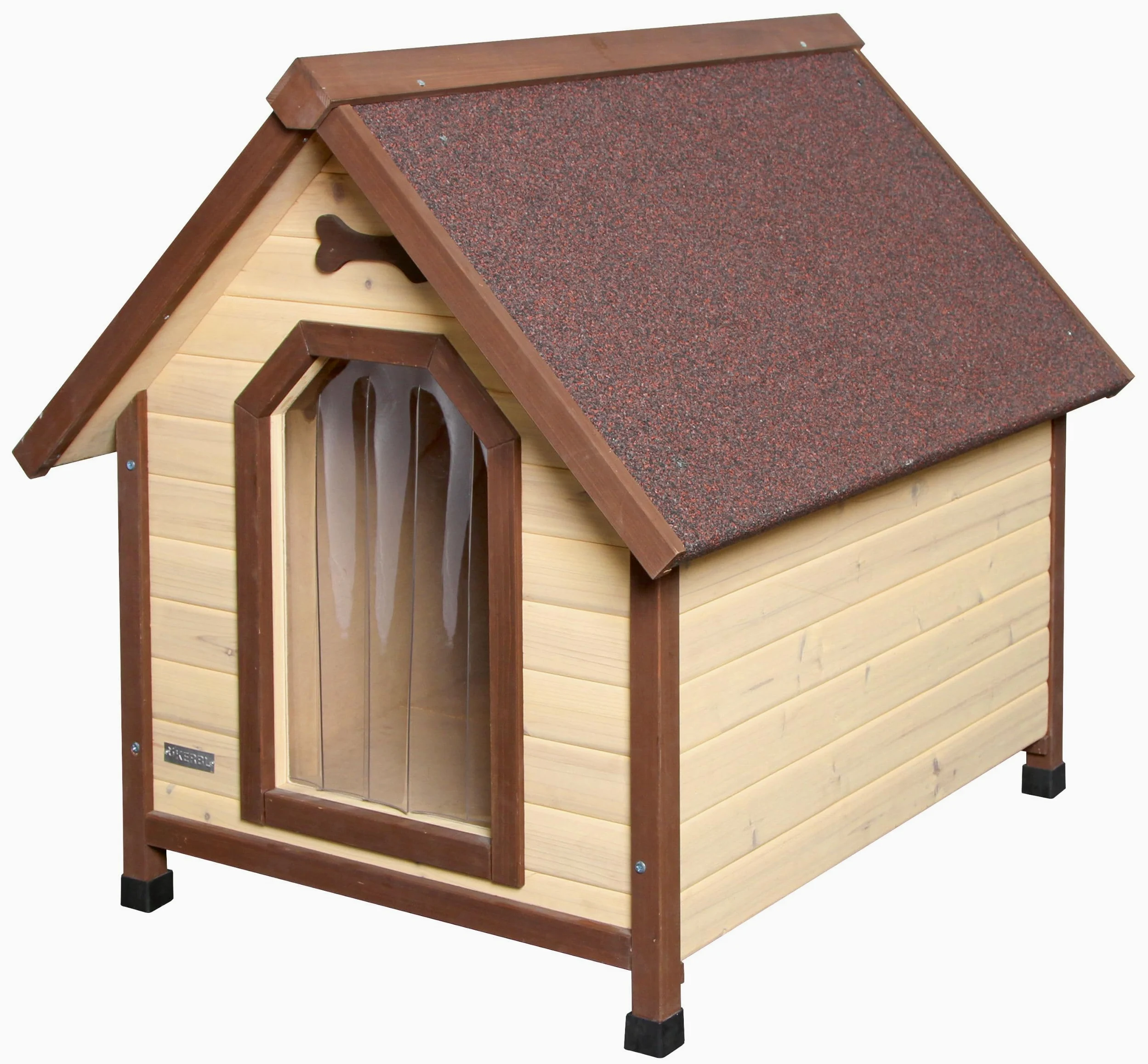 Kerbl Pet - Casa para Perros para 4 Estaciones, 100 x 83 x 94 cm, Color marrón