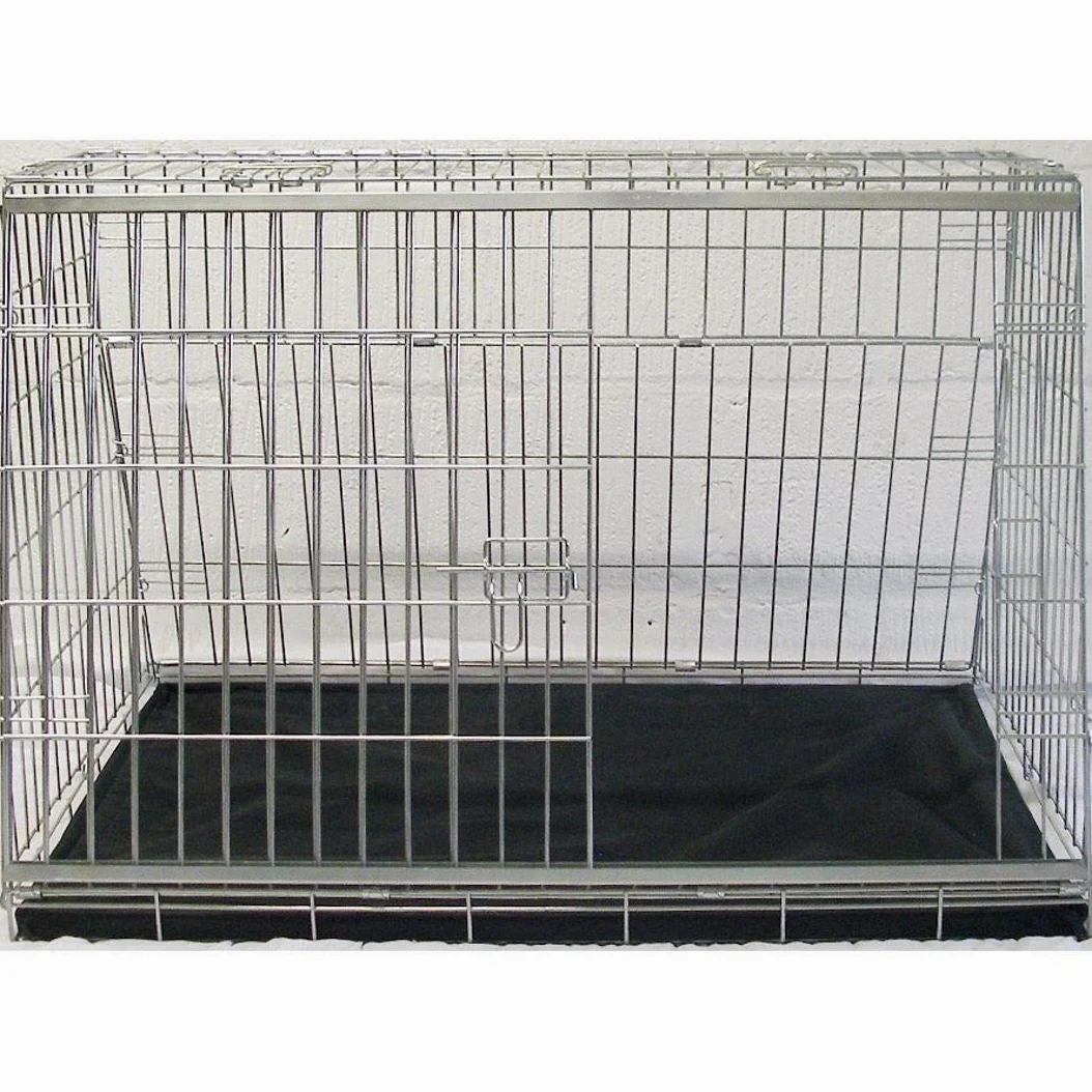 Pet World Jaula mediana para perros de coche inclinada de 34 pulgadas, compatible con Mercedes Clase C, diseño del Reino Unido, jaula de viaje de acero, escotilla de escape de emergencia, se pliega