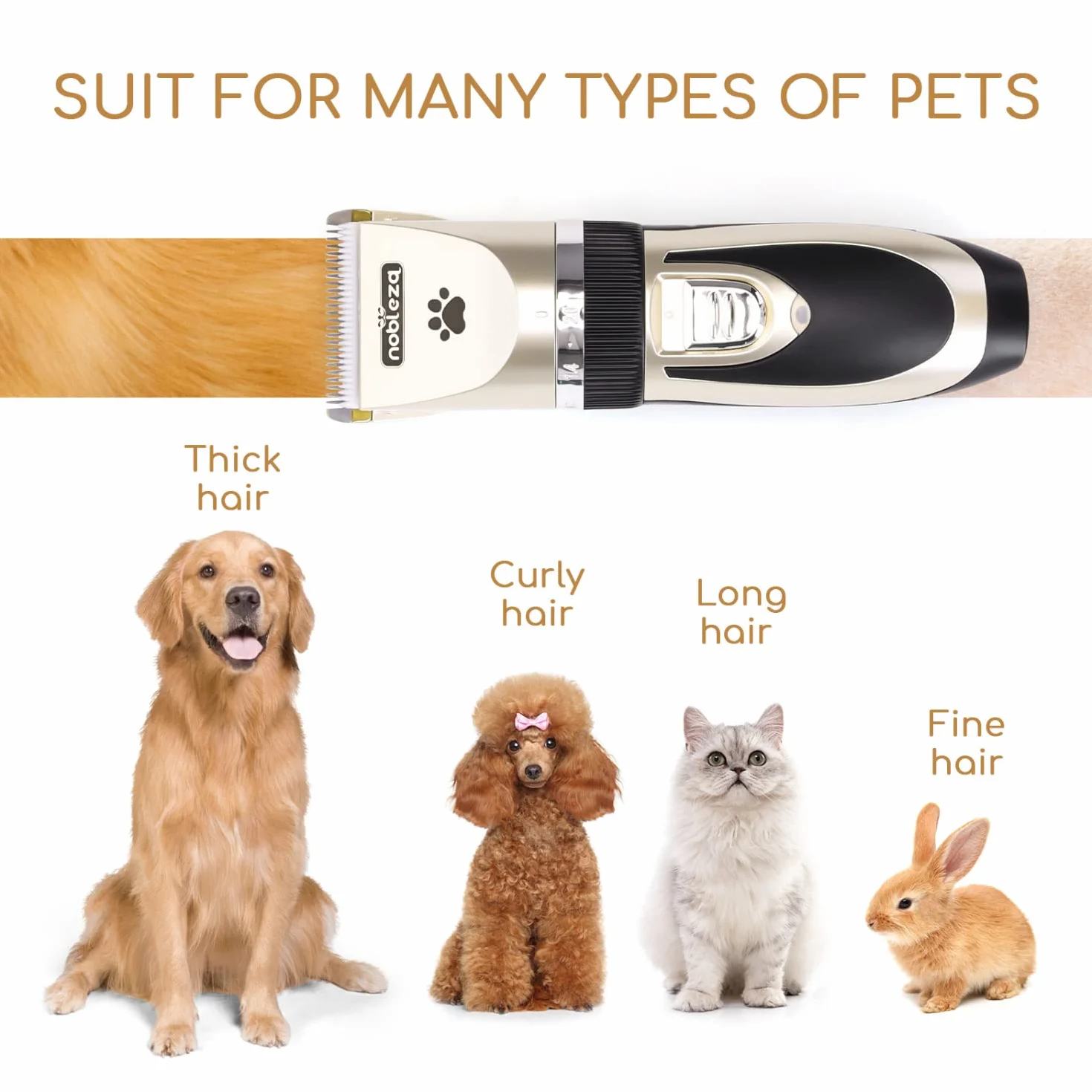 Cortapelos para Perros Profesional Mascotas Set Mquina Cortar Pelo Sin cable y Recargable para Mascotas Pequeas Medianas y Grande