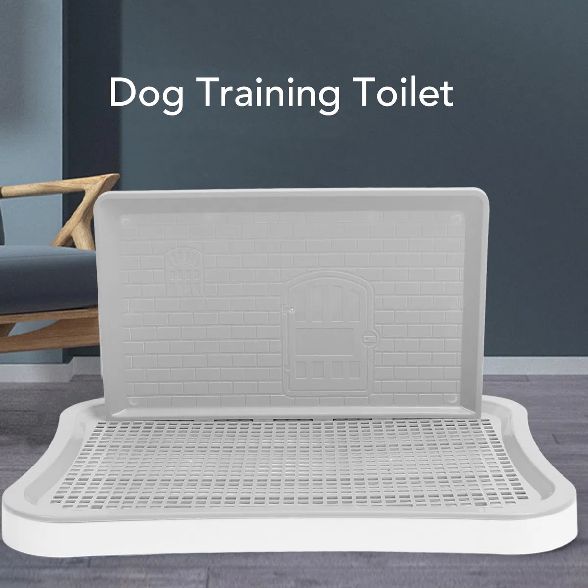 Inodoro de Entrenamiento para IR Al Baño, 51x38x3.5 Cm, Soporte para Almohadilla para Orinar para Cachorros, Bandeja de Entrenamiento para IR Al Baño para Perros en Interiores y