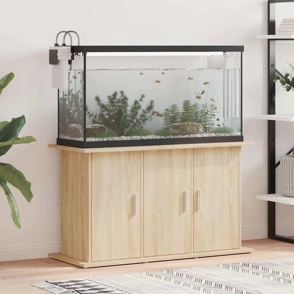 vidaXL Soporte de Acuario Madera ingeniería Roble Sonoma 101x41x58 cm
