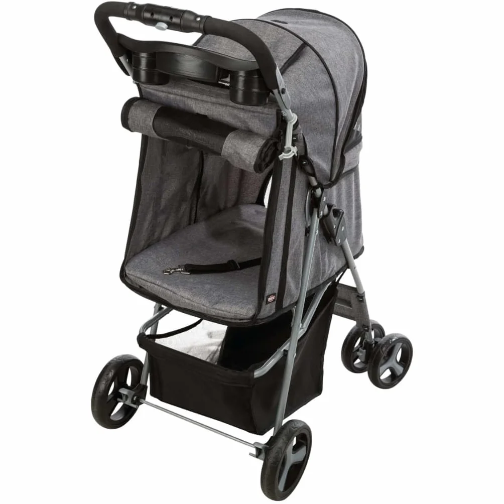 TRIXIE Poussette pliable pour animaux de compagnie Gris
