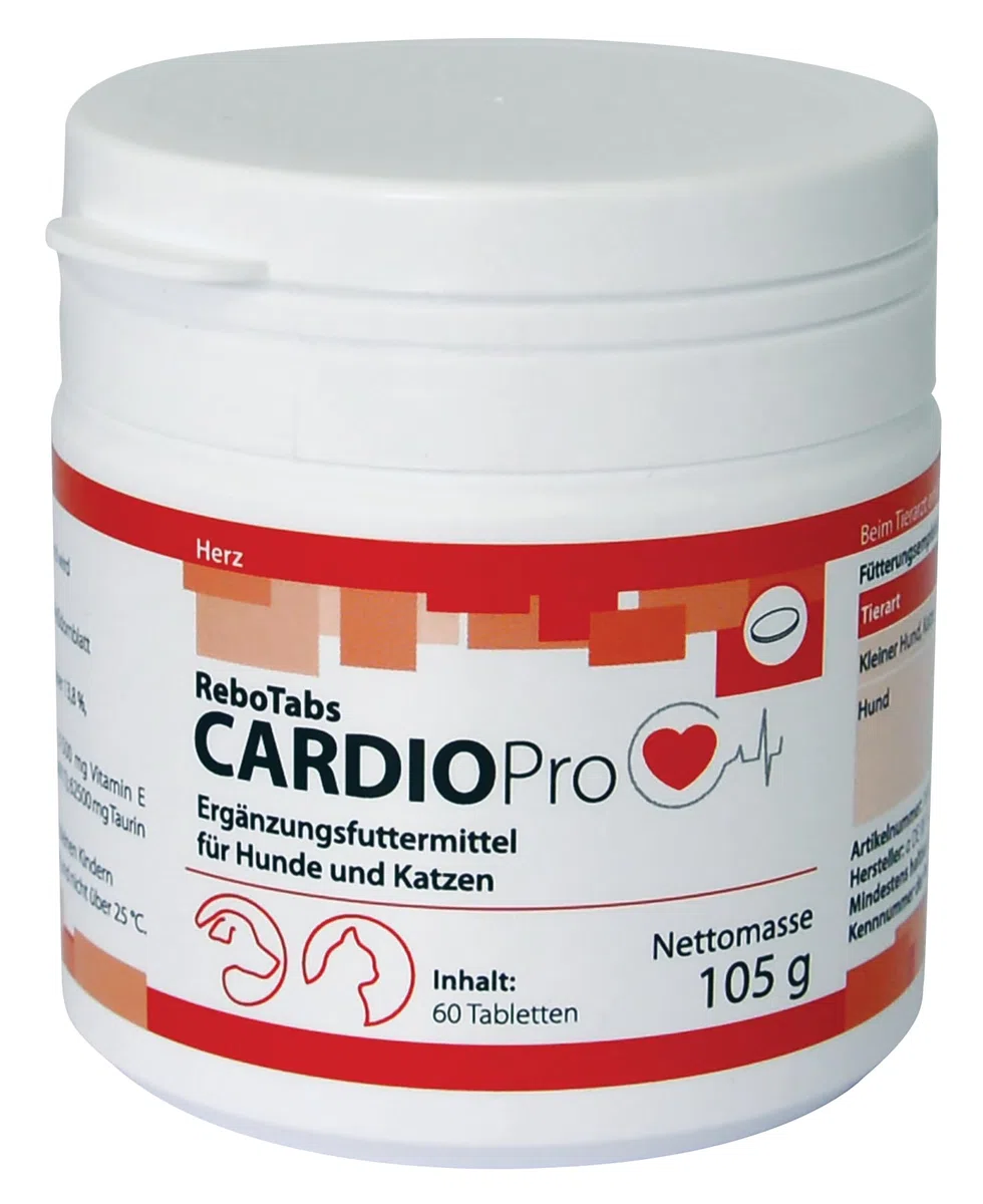 CardioPro Pastillas para perros y gatos: apoya la energía y la actividad, con carnitina, espino y taurina, dosificables flexibles, fabricadas en Alemania
