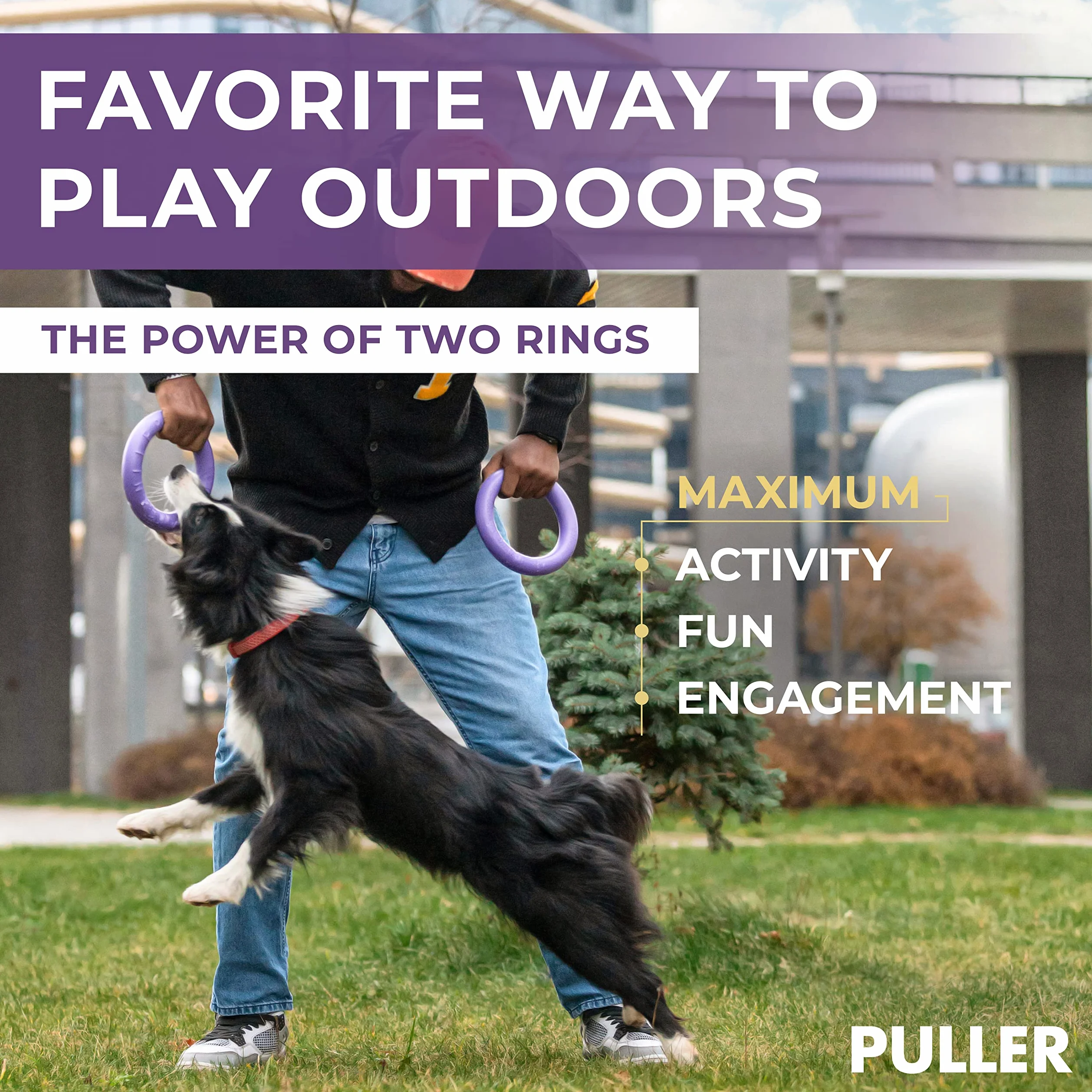 COLLAR Juguetes para Perros para Exteriores – Juguete de búsqueda de Perros y tirón de Guerra para Perros pequeños, medianos y Grandes – Pelota para Perros y Frisbee Suave para Perros – Juguetes para