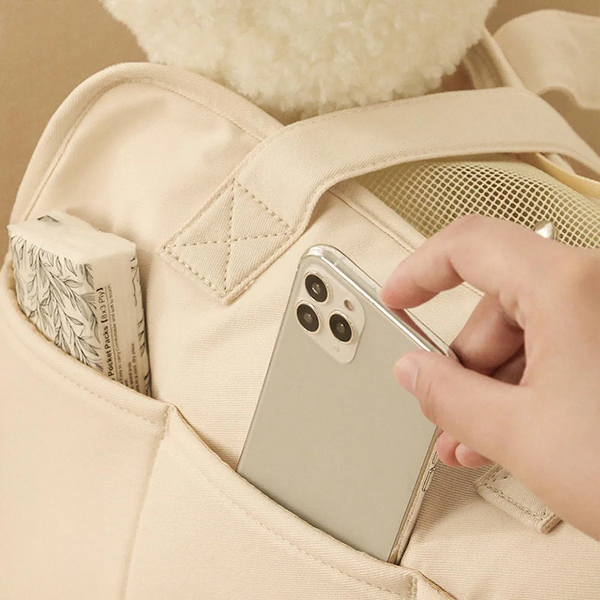 TAYSTE Transportín portátil para Mascotas - Transporte para Mascotas - Bolso del Monedero del Perrito del Bolso del Gato del diseño del Bolsillo Lateral pequeño Que Lleva con la Alla