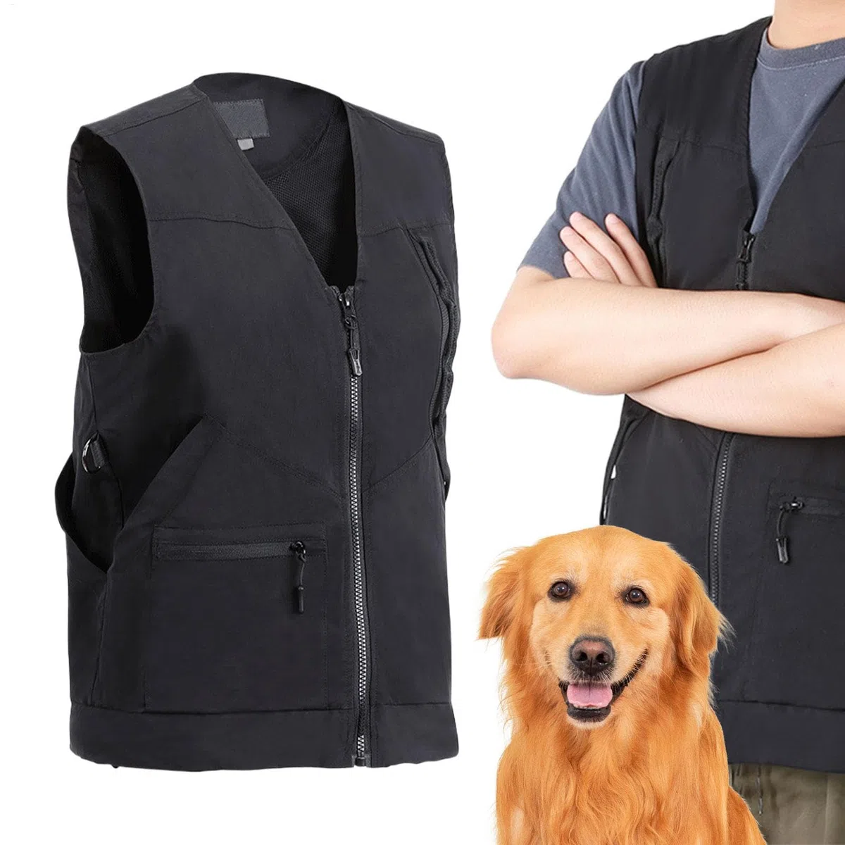Dog Handler Training Vest, Protective Trainer Cloth, Pet Training Equipment, Dog Trainer Vest for Sports, Fishing Dog Training Vest, Pet Trainer Vest for Hunting, Dog Training Equipment Vest