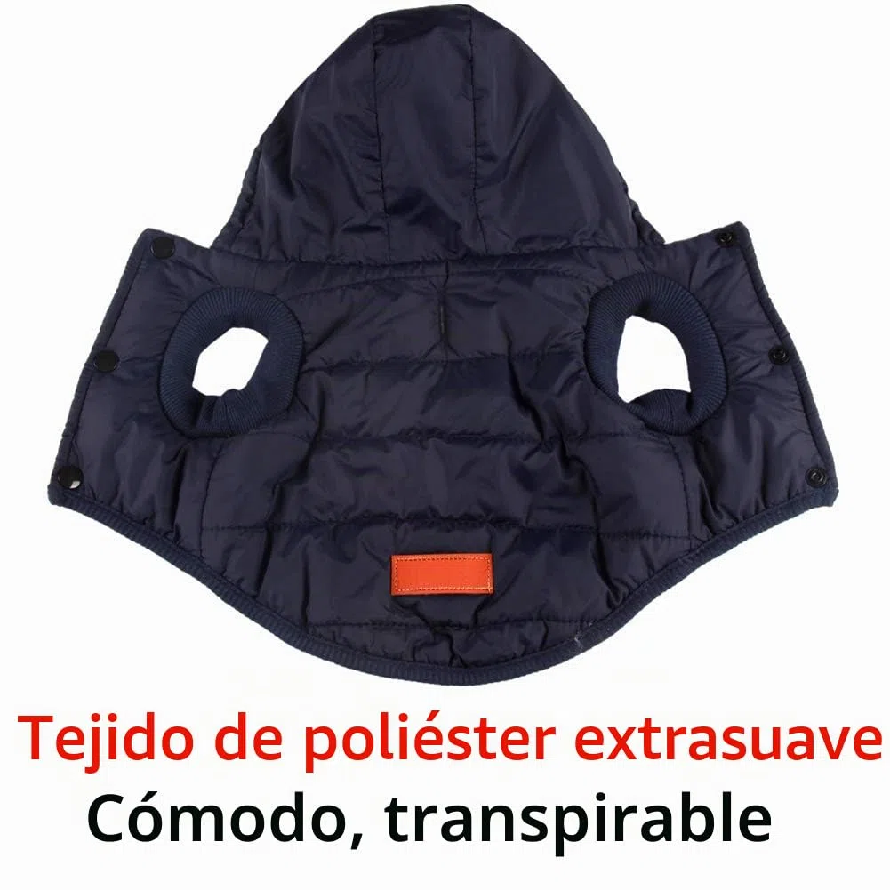 JoyDaog - Sudadera con capucha para perro con forro polar cálido en invierno, chaqueta con capucha para perros pequeños, color azul, talla M