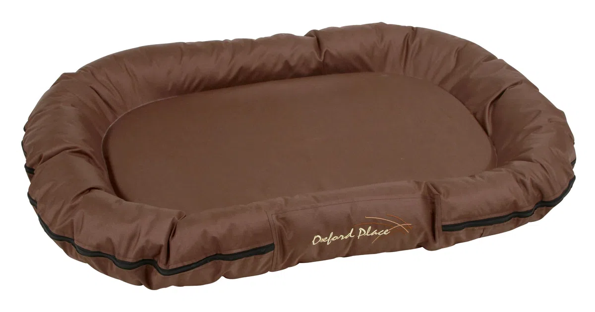 KERBL PET Colchoneta Oxford Place marrón, 100 x 70 x 15 cm