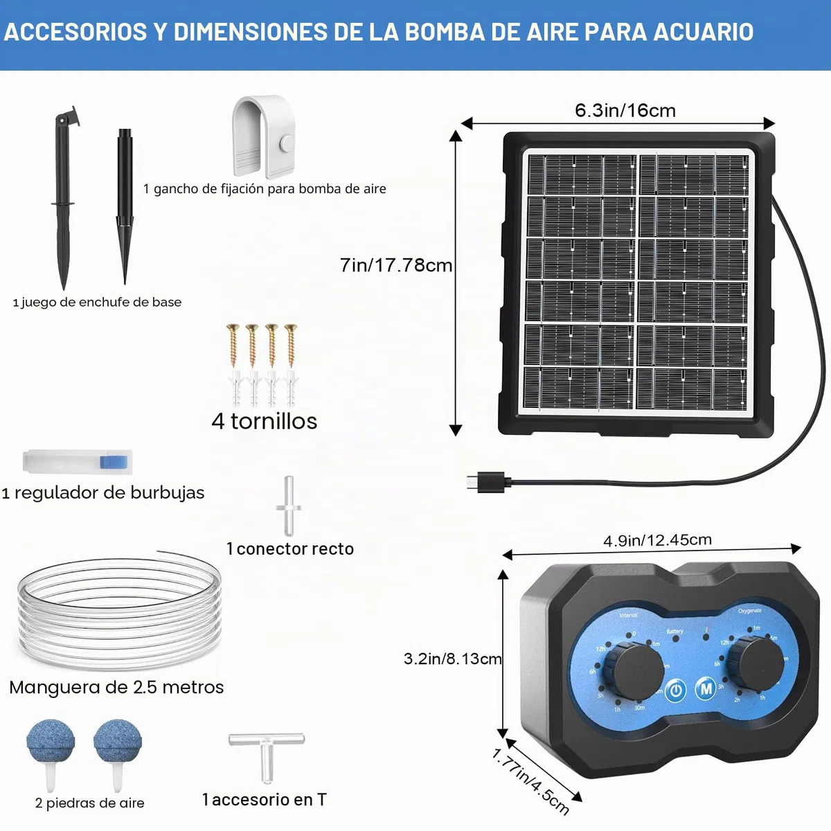 Bomba de aire oxigenadora solar para estanque, botón de rotación simple mejorado, aireador solar para estanques al aire libre con función de temporización, para jardín, pecera, piscina, estanque de