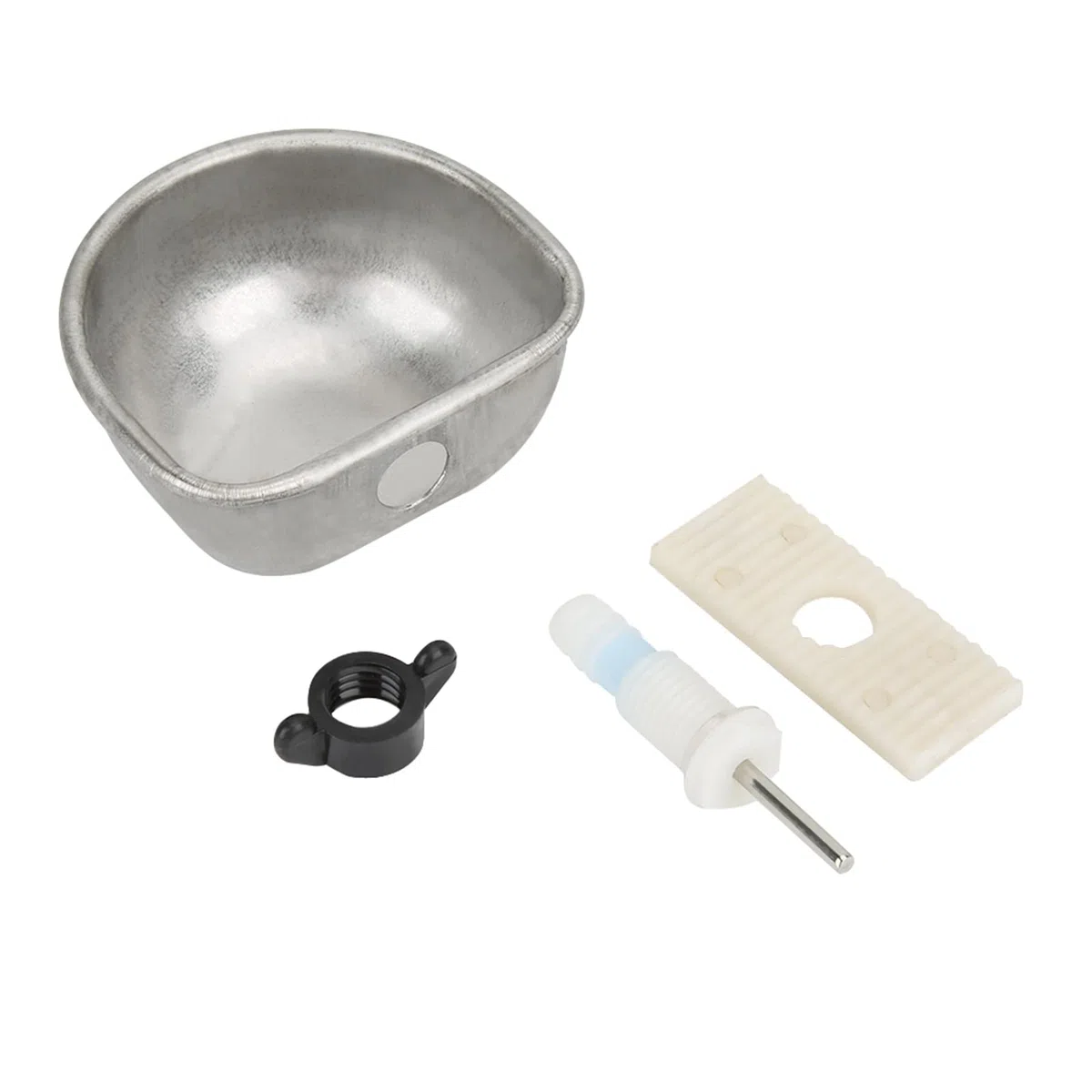 10 Unidades de Comedero de Agua para Conejos, Resistente a la Masticación, Jaula Automática para Bebederos de Conejos, Cuenco para Beber con Tetina de Acero Inoxidable, para Todo