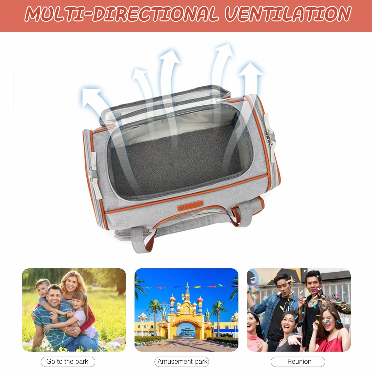 PETCUTE Transportin Gato,Bolsa Transporte Portátil y Transpirable para Mascotas con Colchón Suave,Tira Reflectante,Bolsa de Transporte para Gatos con Correa de Hombro Ajustable,Aerolínea Aprobado