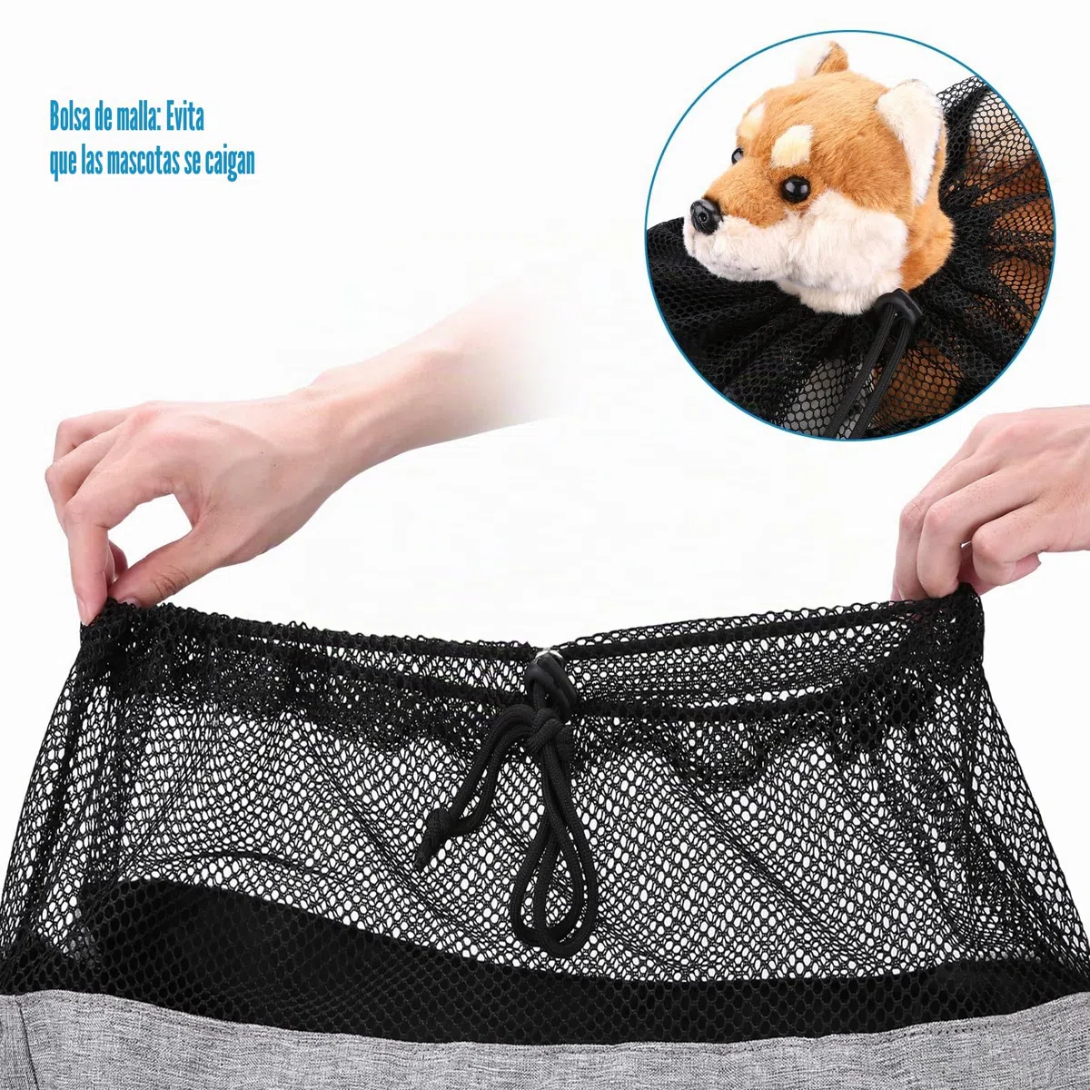 Ownpets Bolsa de Viaje para Mascotas, Bolso Perro Pequeño con Correa Ajustable, Bolsa de Transporte para Perro Pequeño y Almohadilla de Hombro de Bolsillo para Viajes al Aire Libre