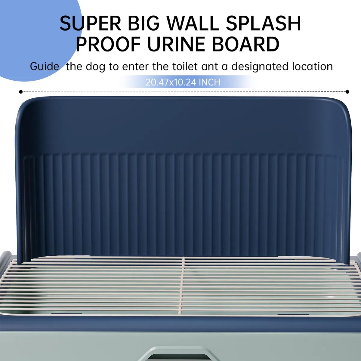 Bandeja para orinal para perros con pared alta, soporte para almohadilla de orina de 23.62 x 18.5 pulgadas, caja de arena para mascotas, soporte de entrenamiento de malla para cachorros y perros de