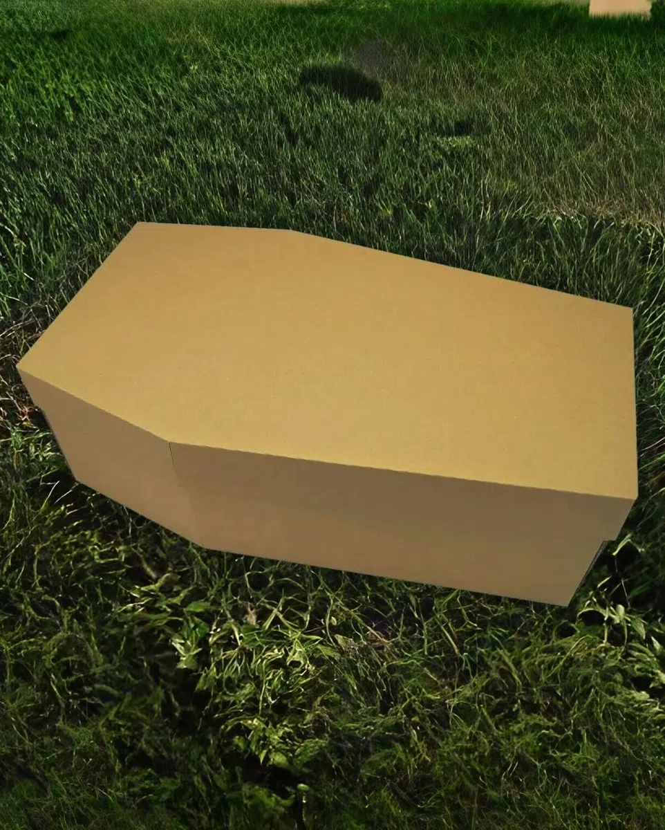 ataud de Carton Nature - tamaño 3XL para Mascotas Grandes 100x50x30,5 cm ataud para entierro y cremacion ataud de Carton Solido ataud para Mascotas Extra Resistente