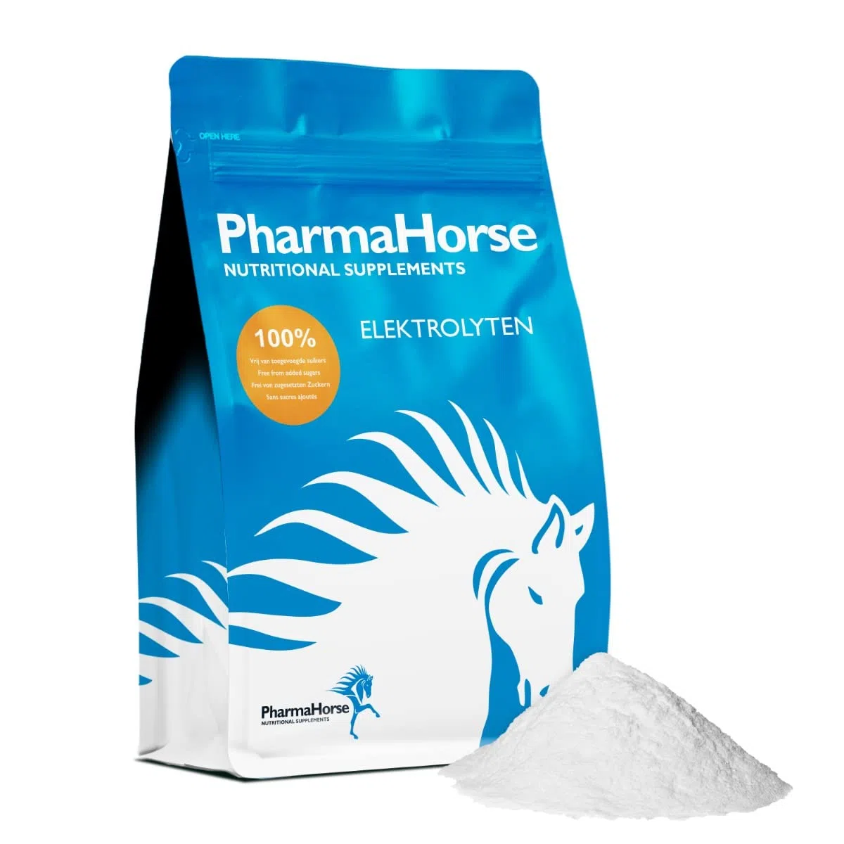 PharmaHorse Électrolytes Cheval | Bonne hydratation| Sels minéraux pour Cheval | Le fonction musculaire & nerveuse | Human Grade Quality | 1000 grammes