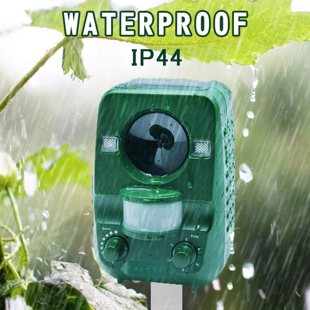 Ultrasonidos Ahuyentador Solar Gatos - Repelente Energía Anti Animales Ahuyentar Exterior Trampa Ultrasonico Perros IPX44 Impermeable 5 Modos Espanta Animales para Jardin