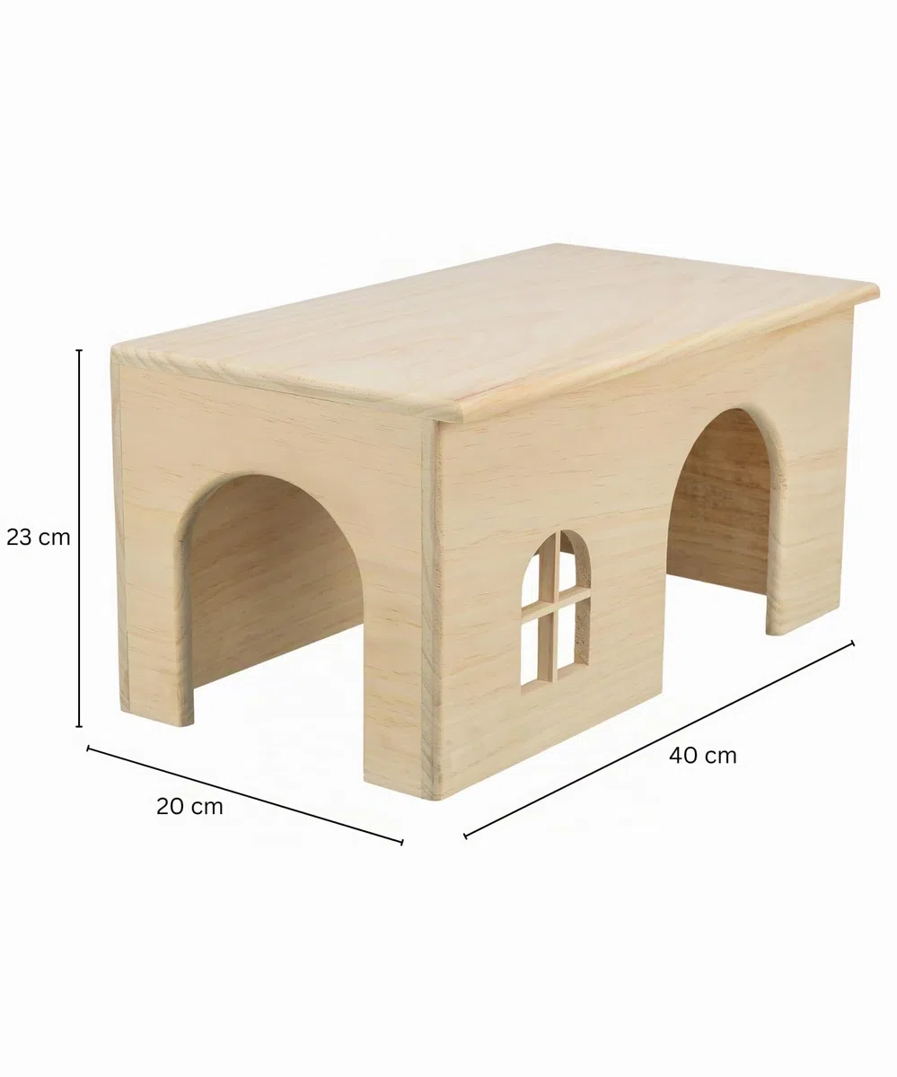 Trixie Casita Madera para Conejos, 40 × 20 × 23 cm, Pequeños Mamíferos