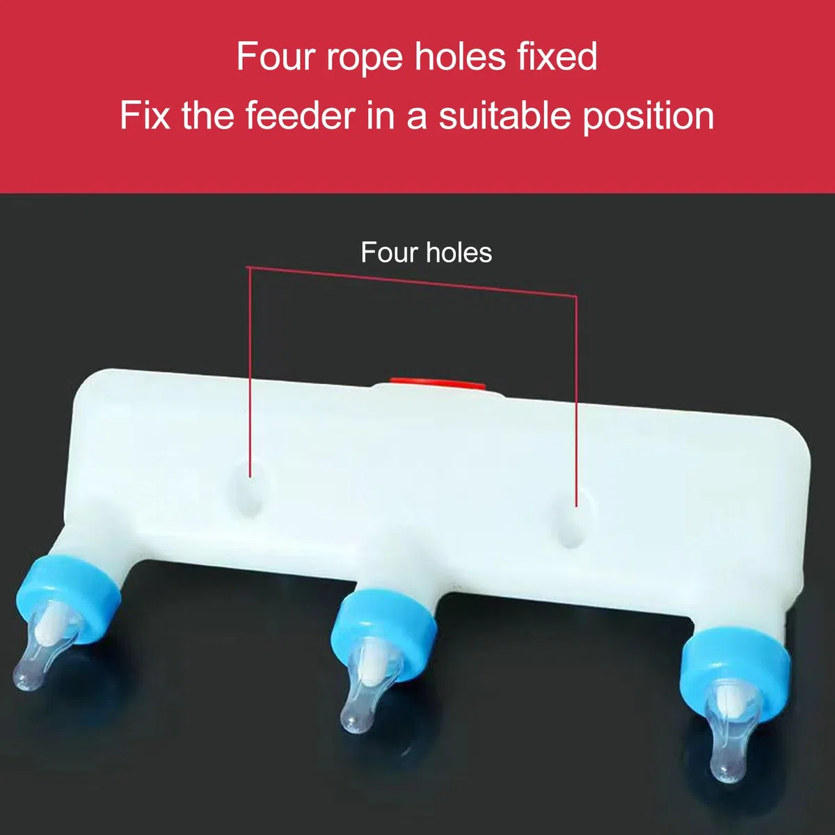Alimentador de Cordero Alimentador de Leche para Animales Pequeños con 3 Chupetes, Biberón de Leche de Cabra, para Lechones, Cachorros, Lámpara para Bebés, Gatitos - Equipo para