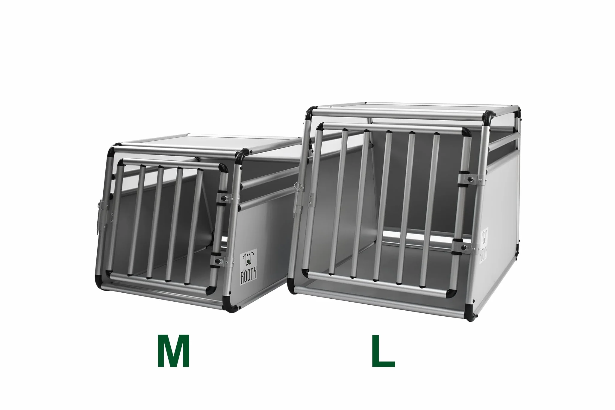 Jaula de transporte para perros, tubo de aluminio redondo (L)