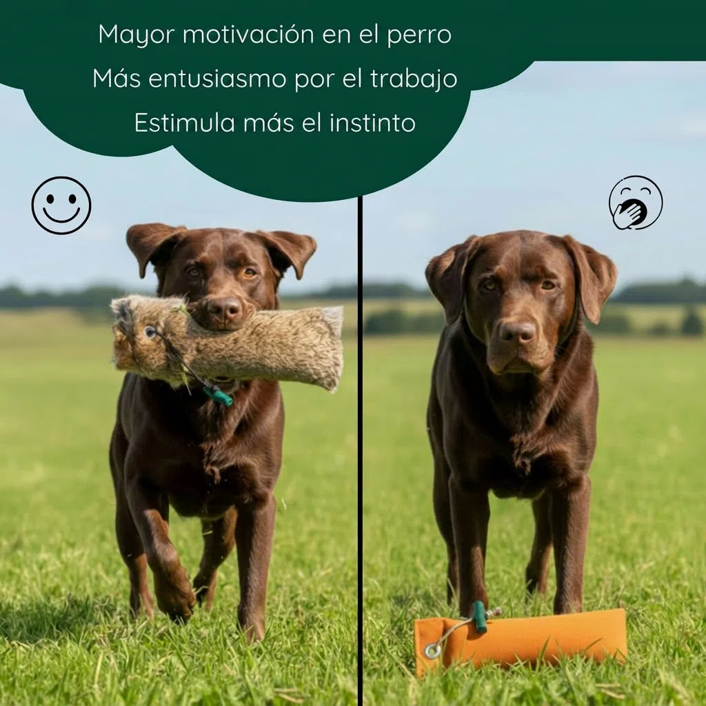 Romneys Dummy de conejo | Dummy estándar 500 g recubierto con piel de conejo real | Apportel Wild para el entrenamiento de perros de caza